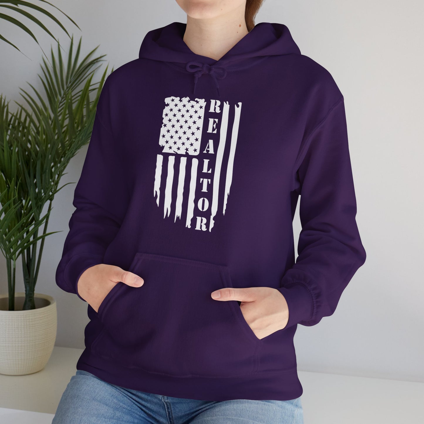 American Flag & Realtor - Hooded Sweatshirt S-5XL