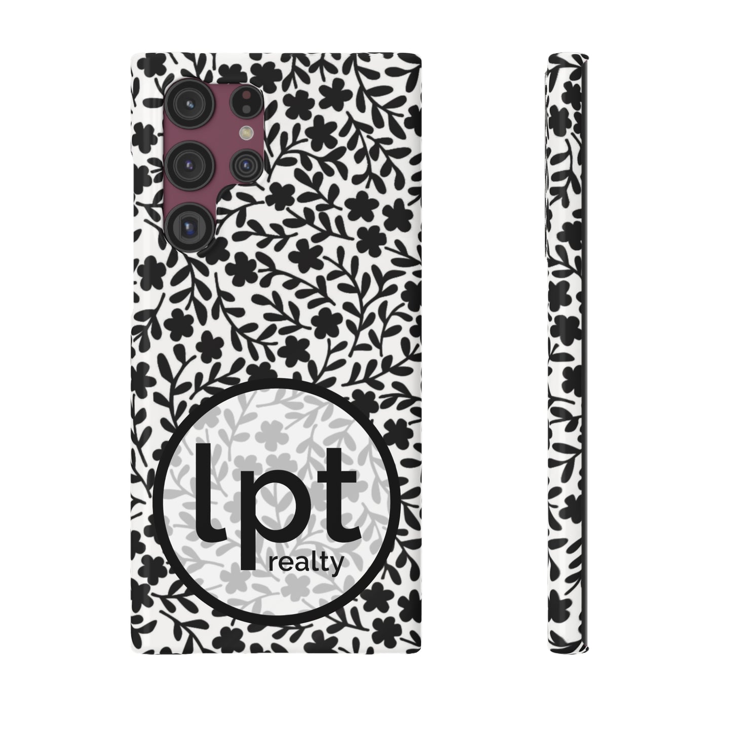 LPT Realty Logo -  Black & White Floral Design Samsung Slim Cases