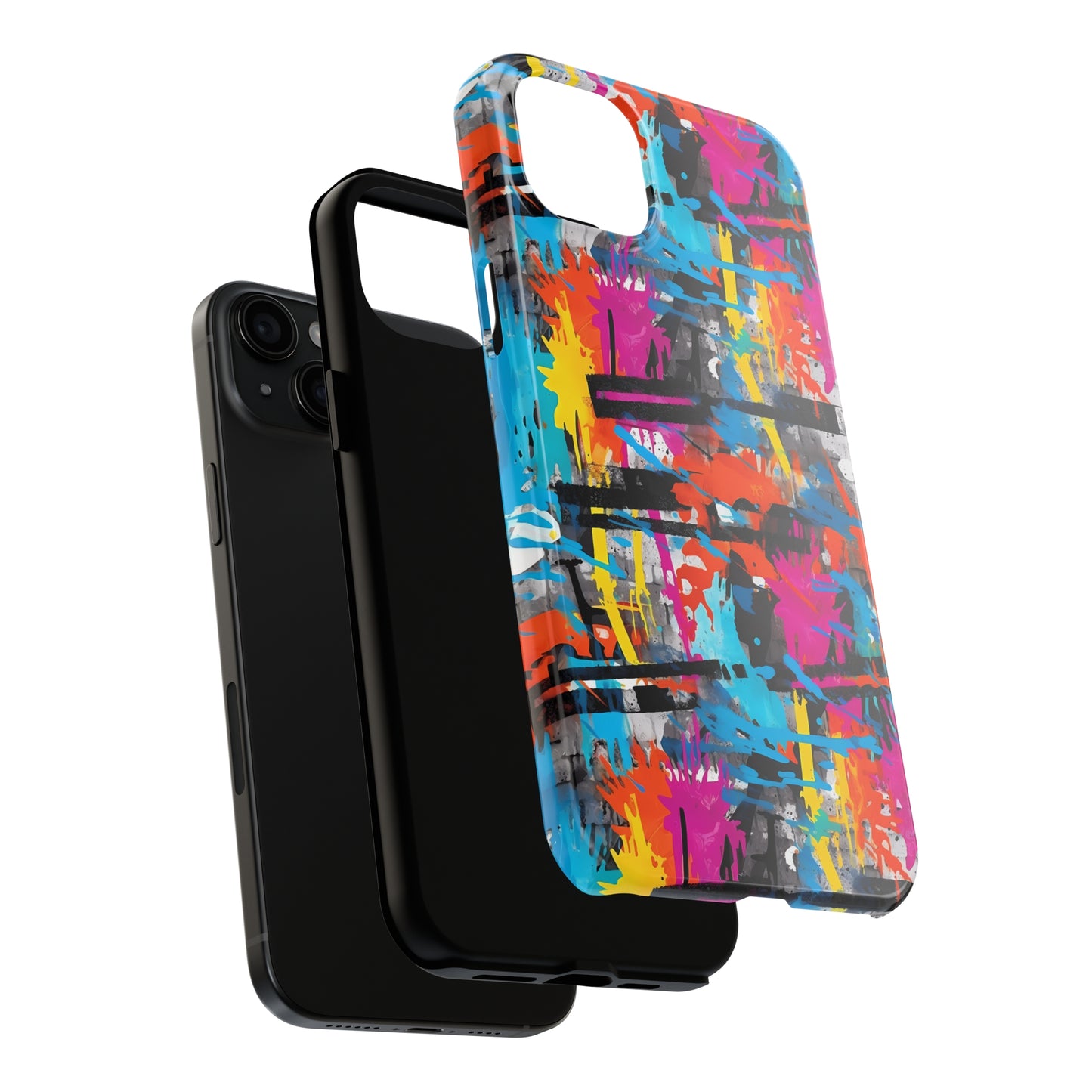 Rainbow Color Abstract Graffiti Design Iphone Tough Phone Case