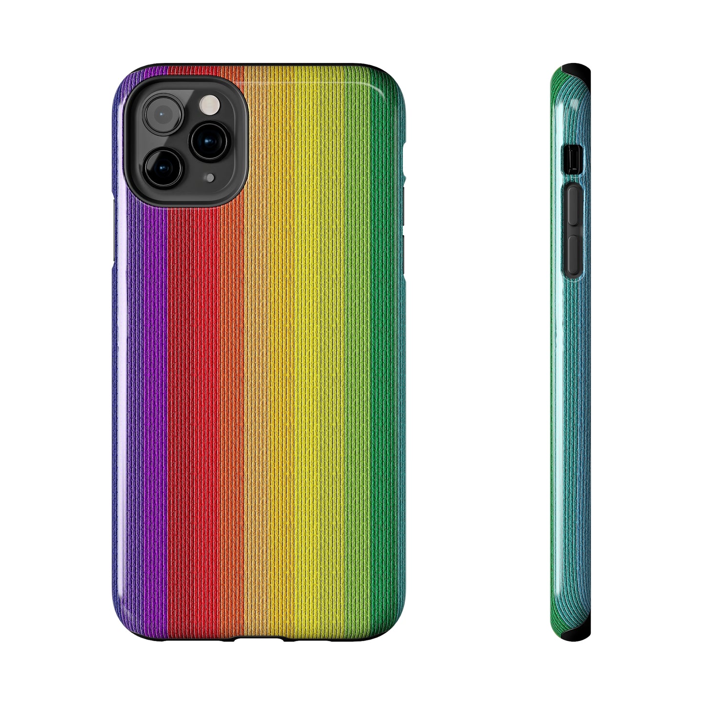 Rainbow Stripe Design Iphone Tough Phone Case