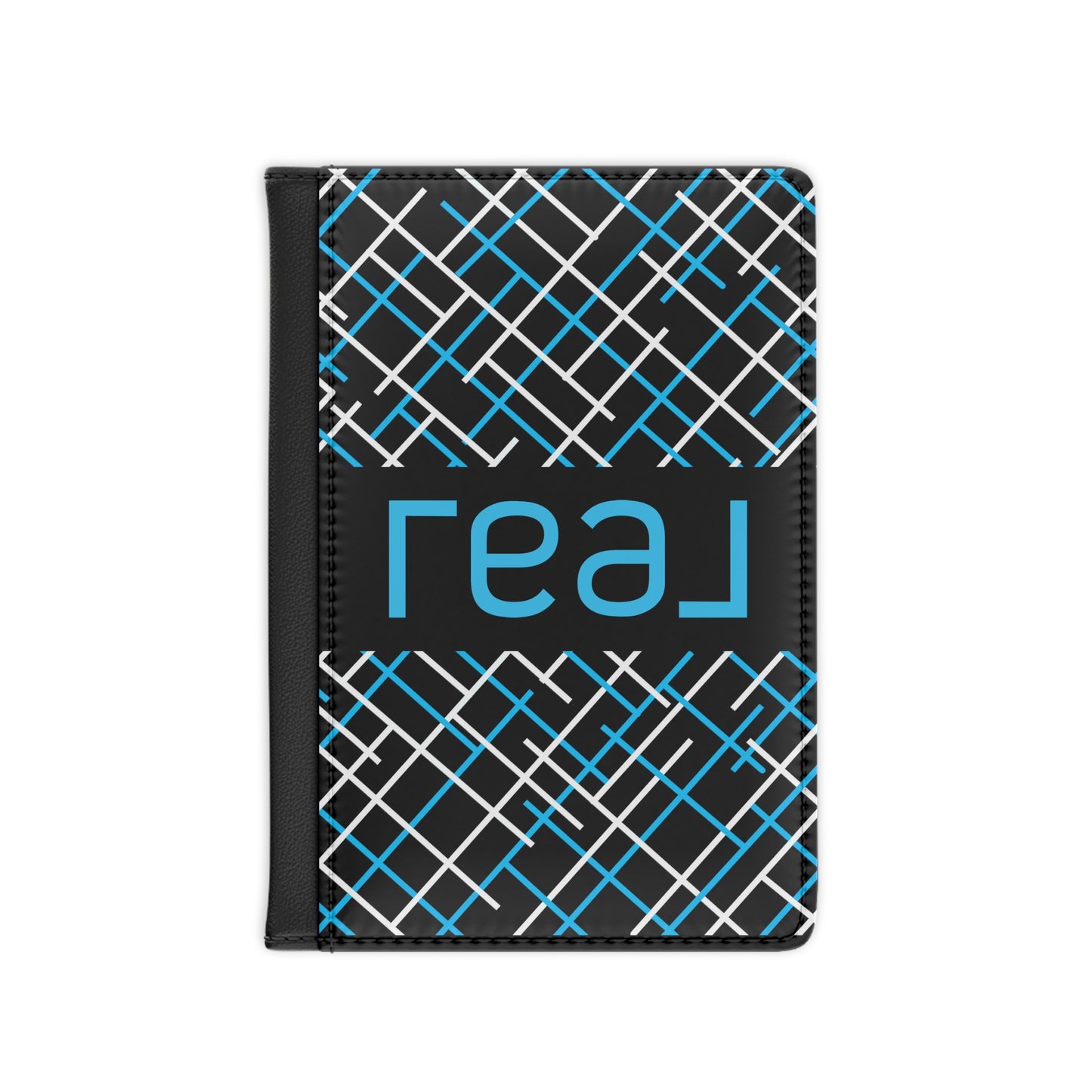 Real Logo with Line Art  - Passport Cover Faux Leather RFID Blocking