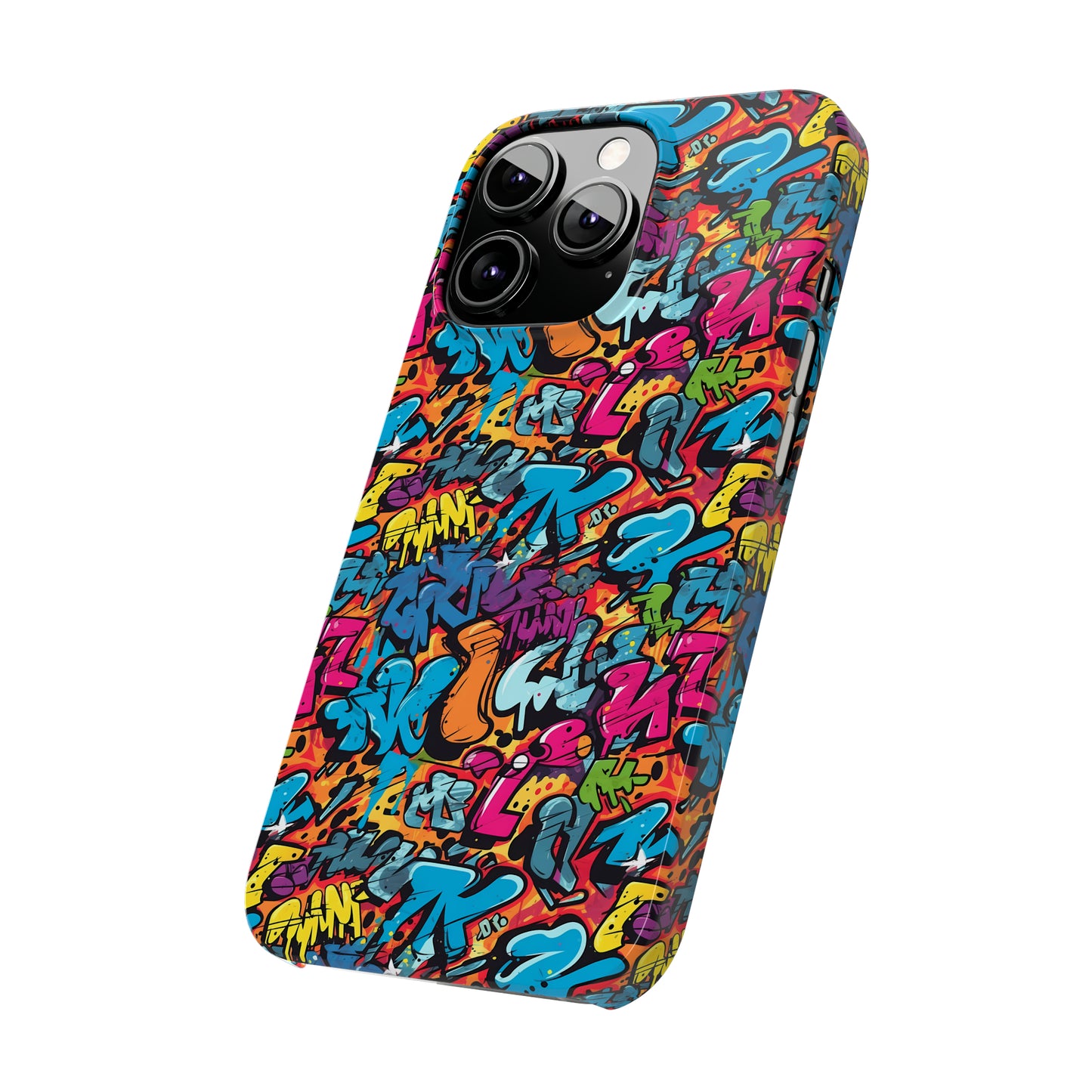 3D Street Art Graffiti Design Iphone 15-12 Slim Phone Case