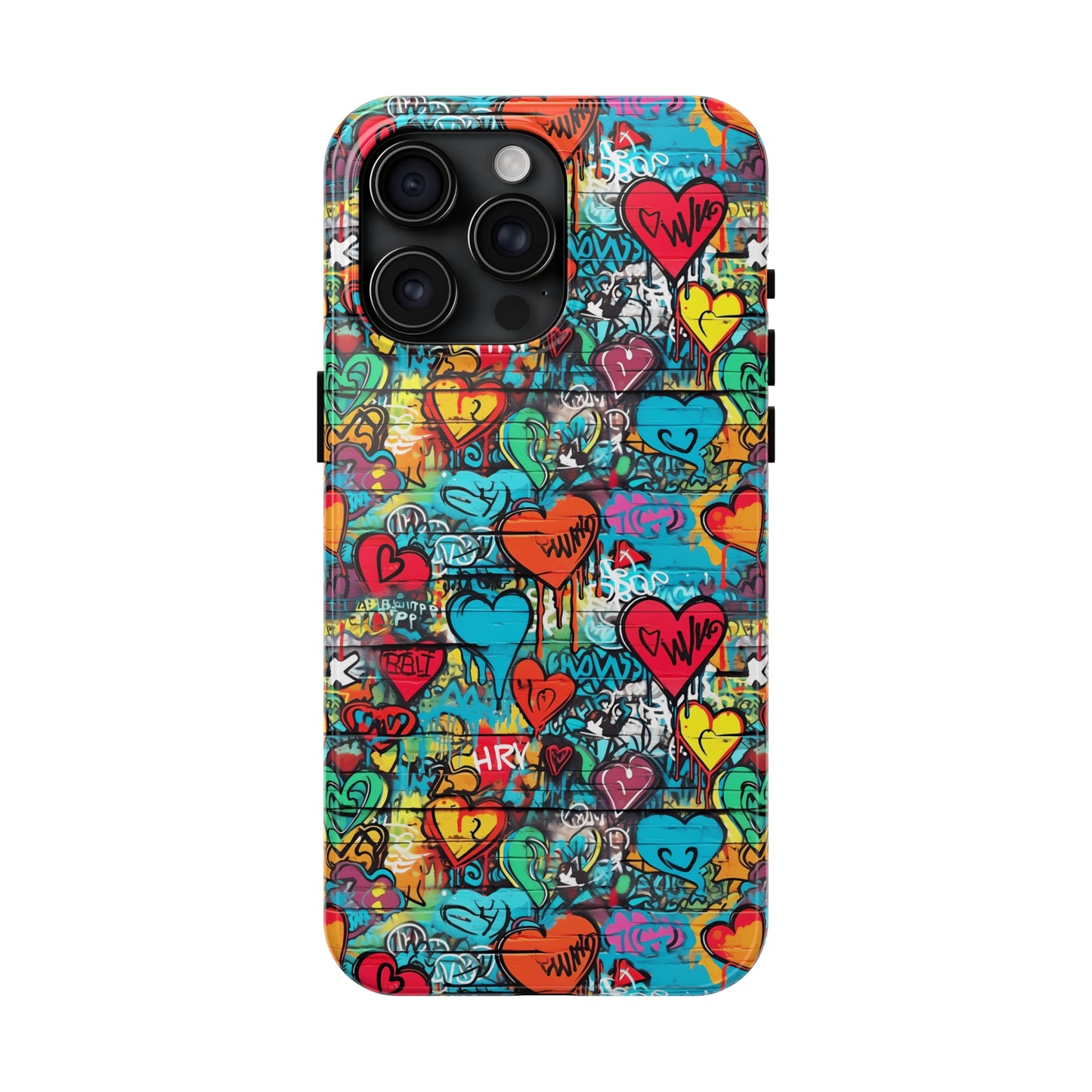 Street Art Graffiti Hearts Design Iphone Tough Phone Case