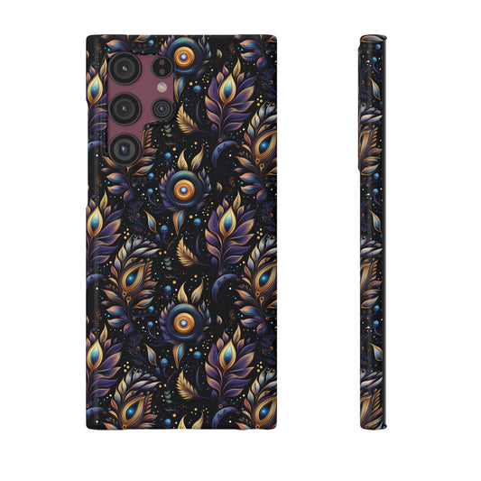 Mystical Enchanted Leaves and Celestial Stars Samsung Slim Cases