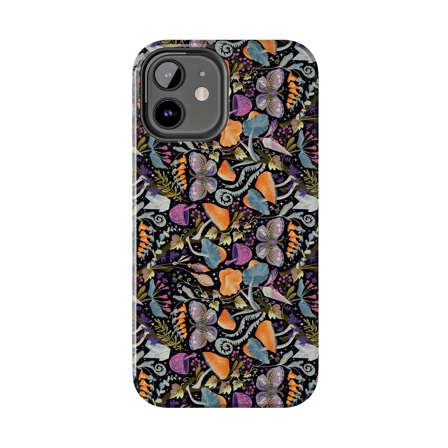 Whimsical Witches' Haven Mystical Garden of Mushrooms and Butterflies Iphone Tough Phone Case