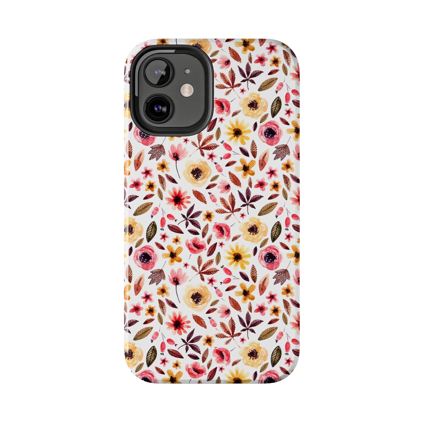 Pink & Yellow Spring Flowers Iphone Tough Phone Case