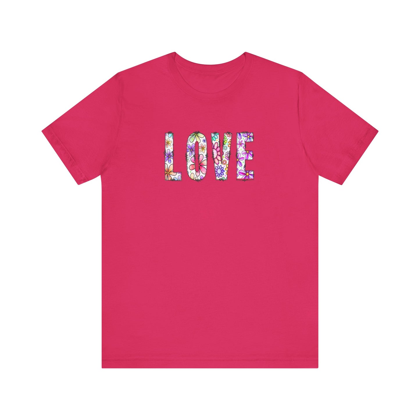 LOVE with Daisy Flowers - Short Sleeve T-Shirt XS-5XL