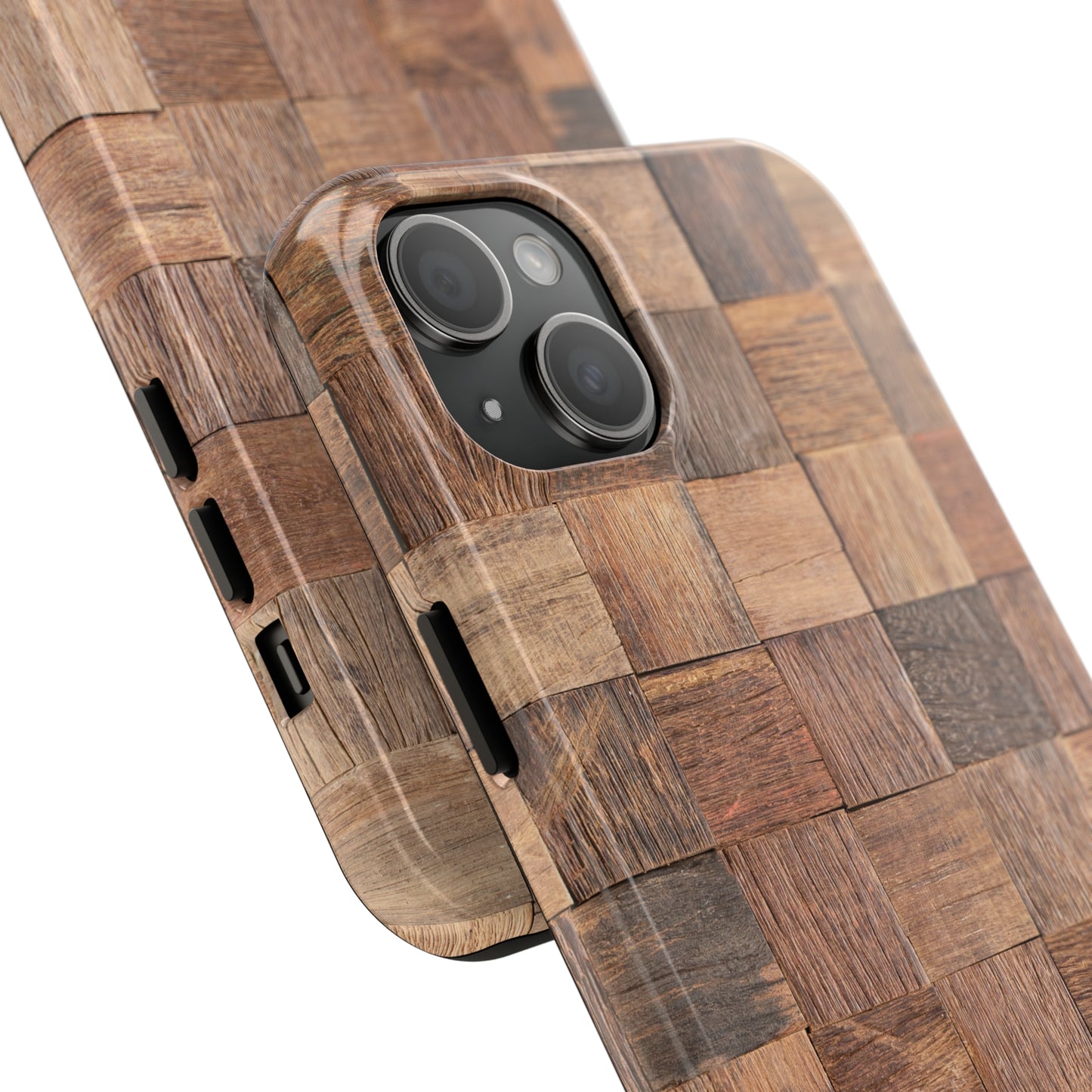 Organic Elegance Natural Woven Wood Design Design Iphone Tough Phone Case