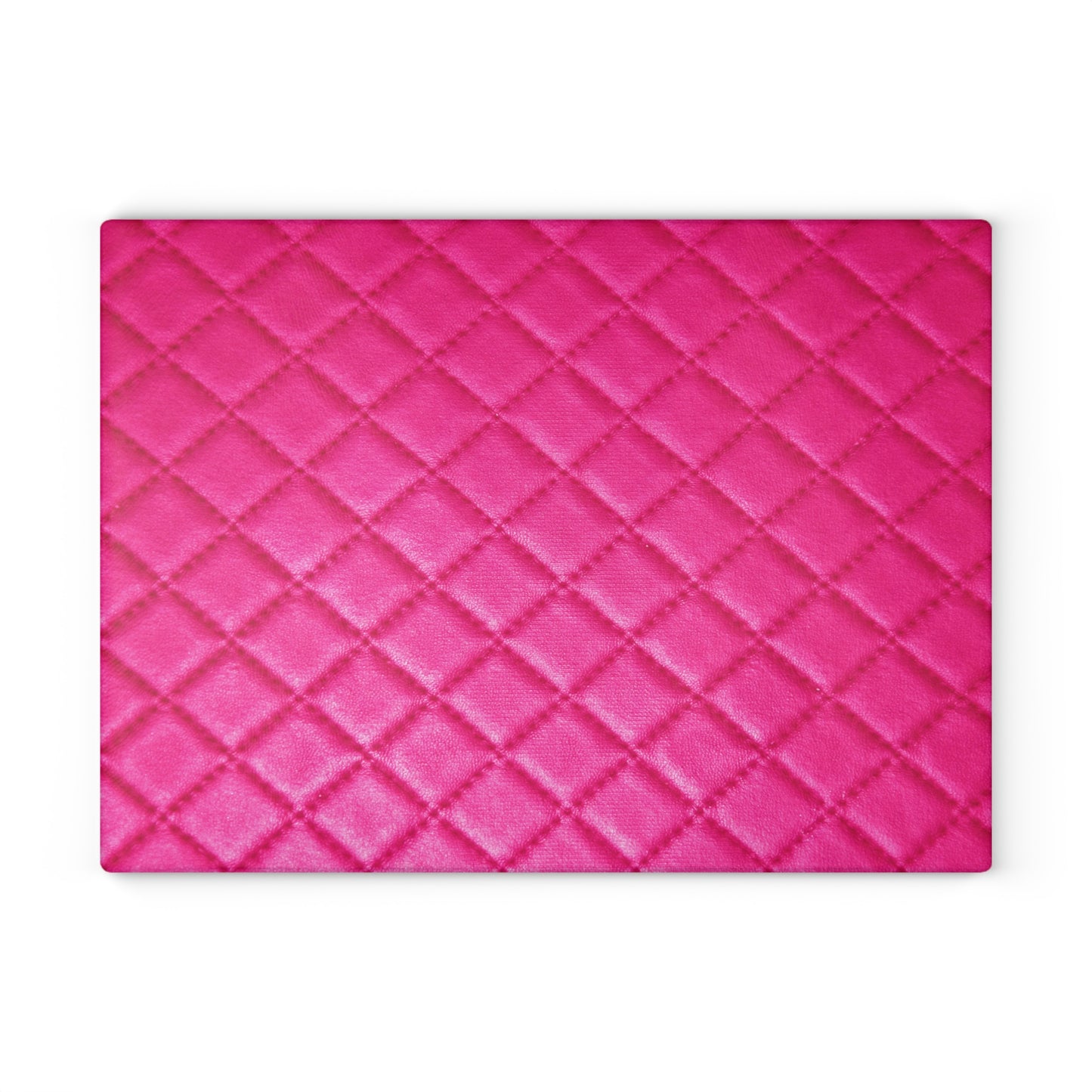 Pink Quilted Design - Glass Cutting Board  8" x 11" and 11" x 15"