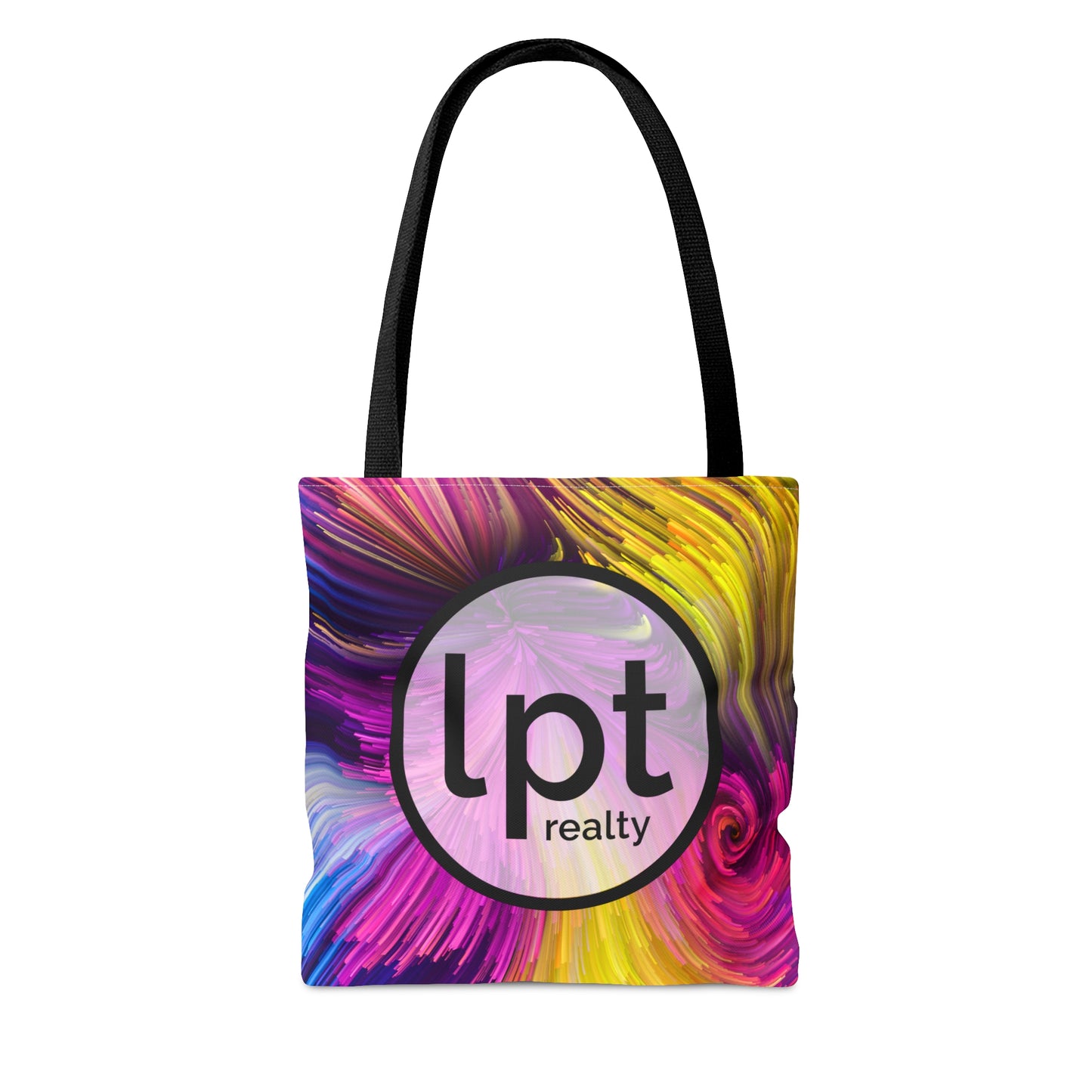 LPT Realty Logo with Rainbow Swirls - Canvas Tote 3 Sizes