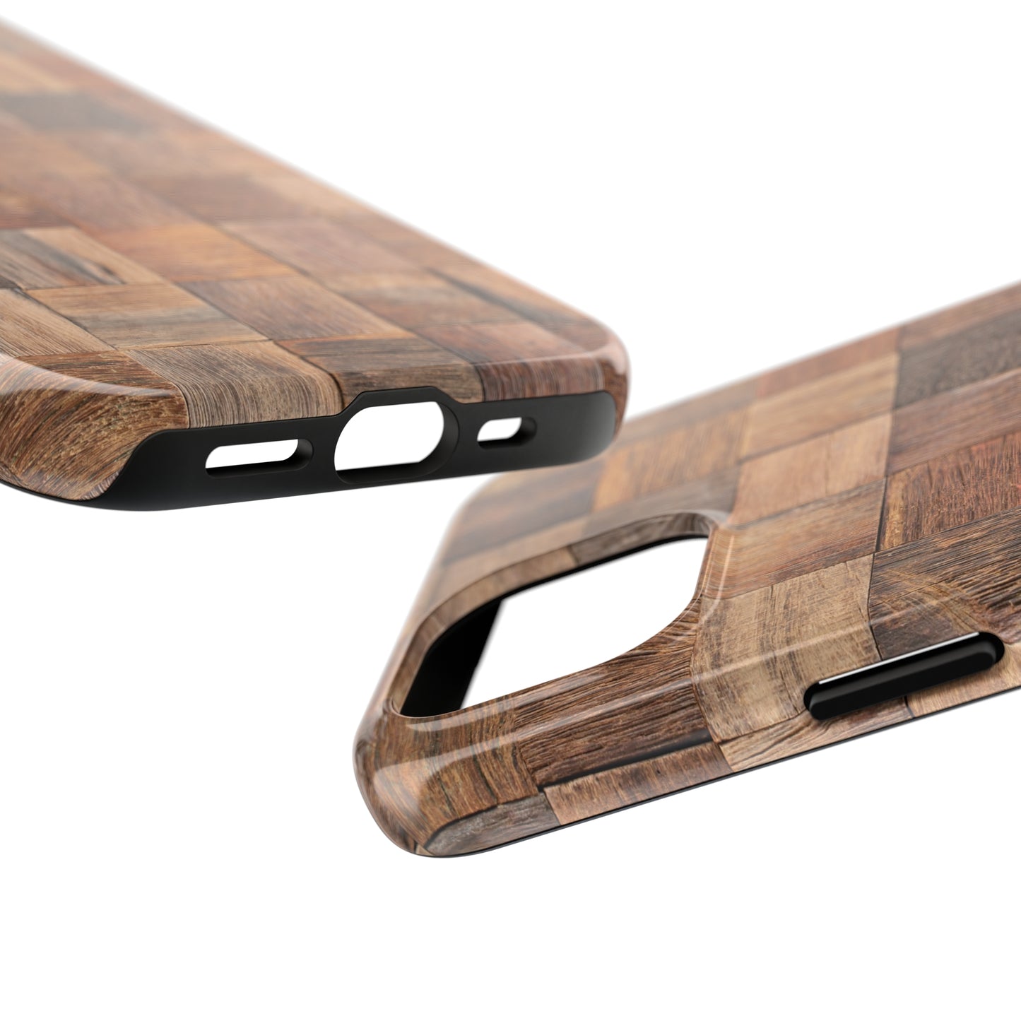 Organic Elegance Natural Woven Wood Design Design Iphone Tough Phone Case