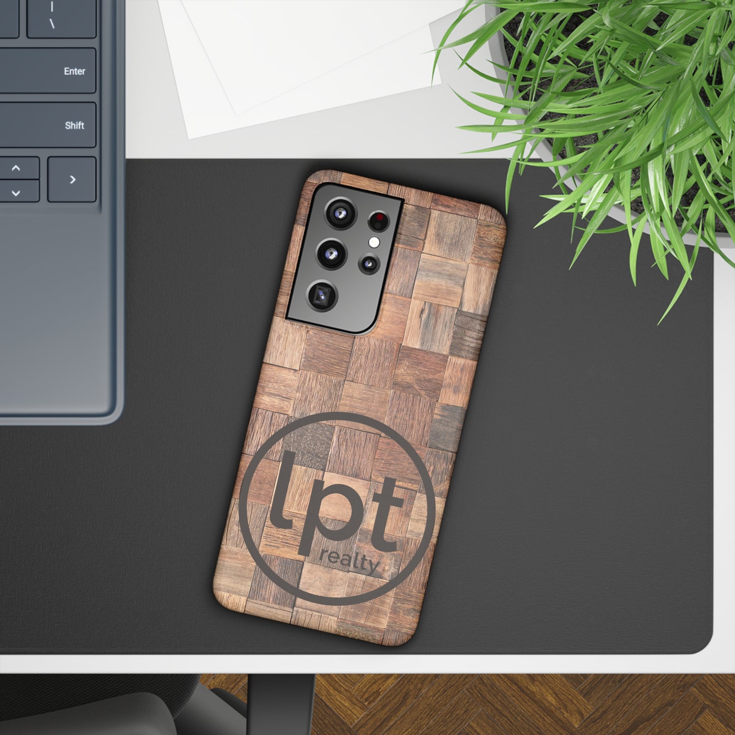 LPT Realty Logo -  Organic Elegance Natural Woven Wood Design Design Samsung Slim Cases