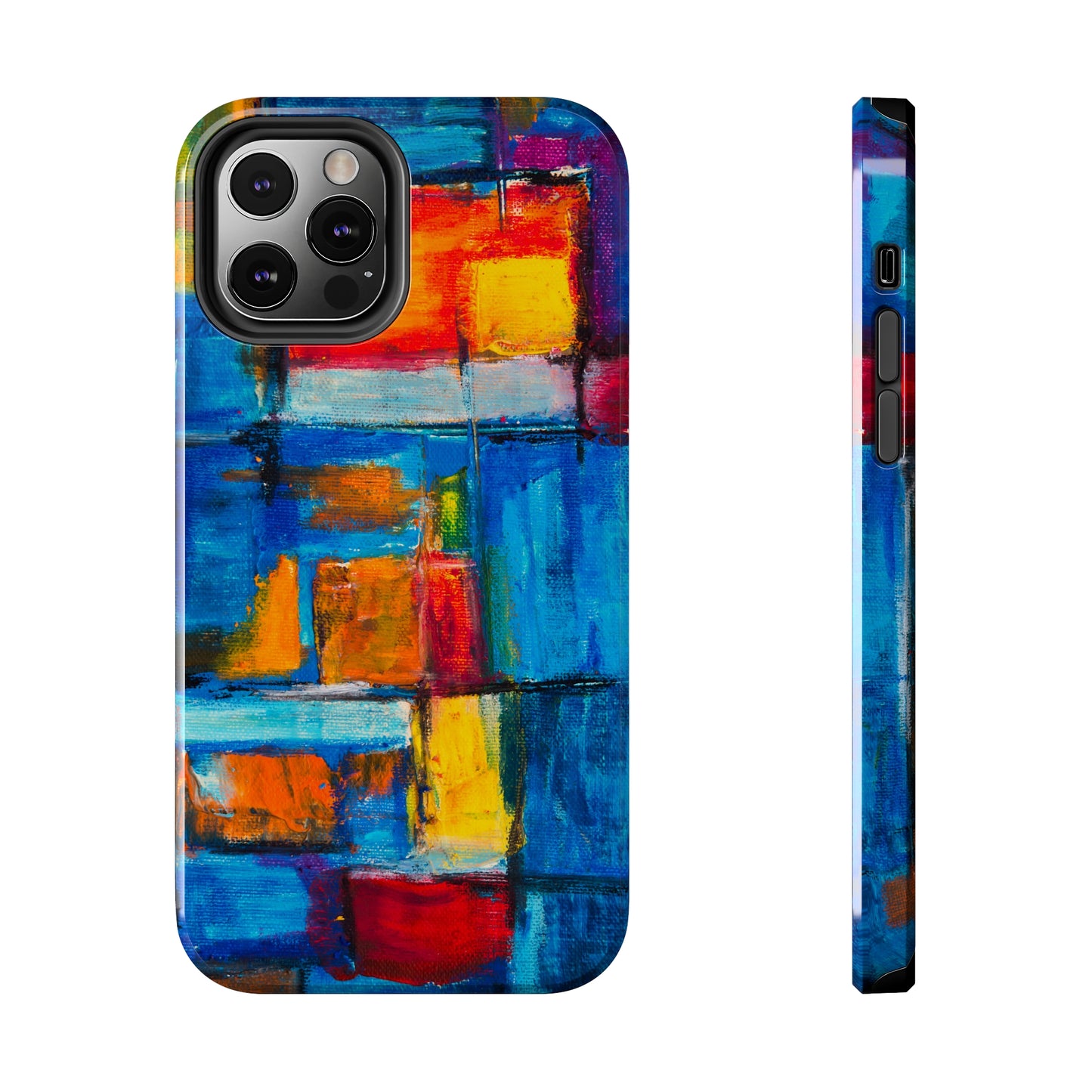 Rainbow Abstract Painting Iphone Tough Phone Case