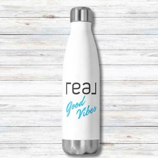 Real Good Vibes 20 oz Insulated Stainless Steel Water Bottle