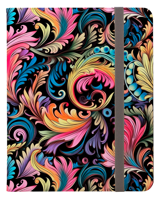 Dynamic Vivid Spirals and Whimsical Flourishes Ipad Pro 11 & Pro 12.9 Protective Case and Pencil Holder