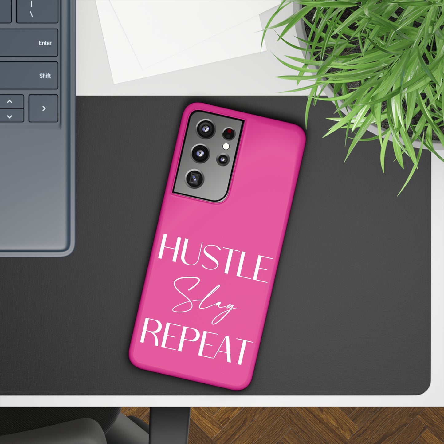 Hustle Slay Repeat - Hot Pink Samsung Slim Cases