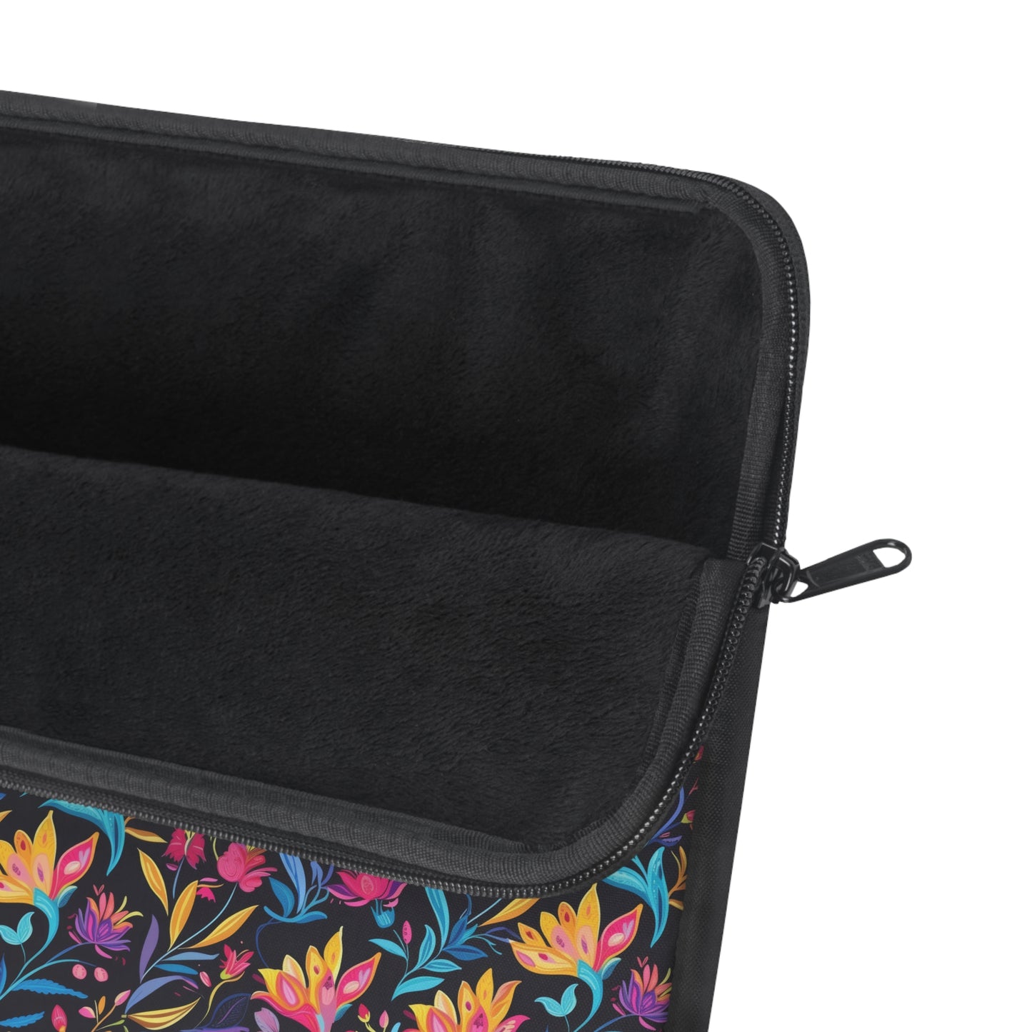 Vibrant Floral Fantasy in Midnight Garden Laptop or Ipad Protective Sleeve 3 Sizes Available