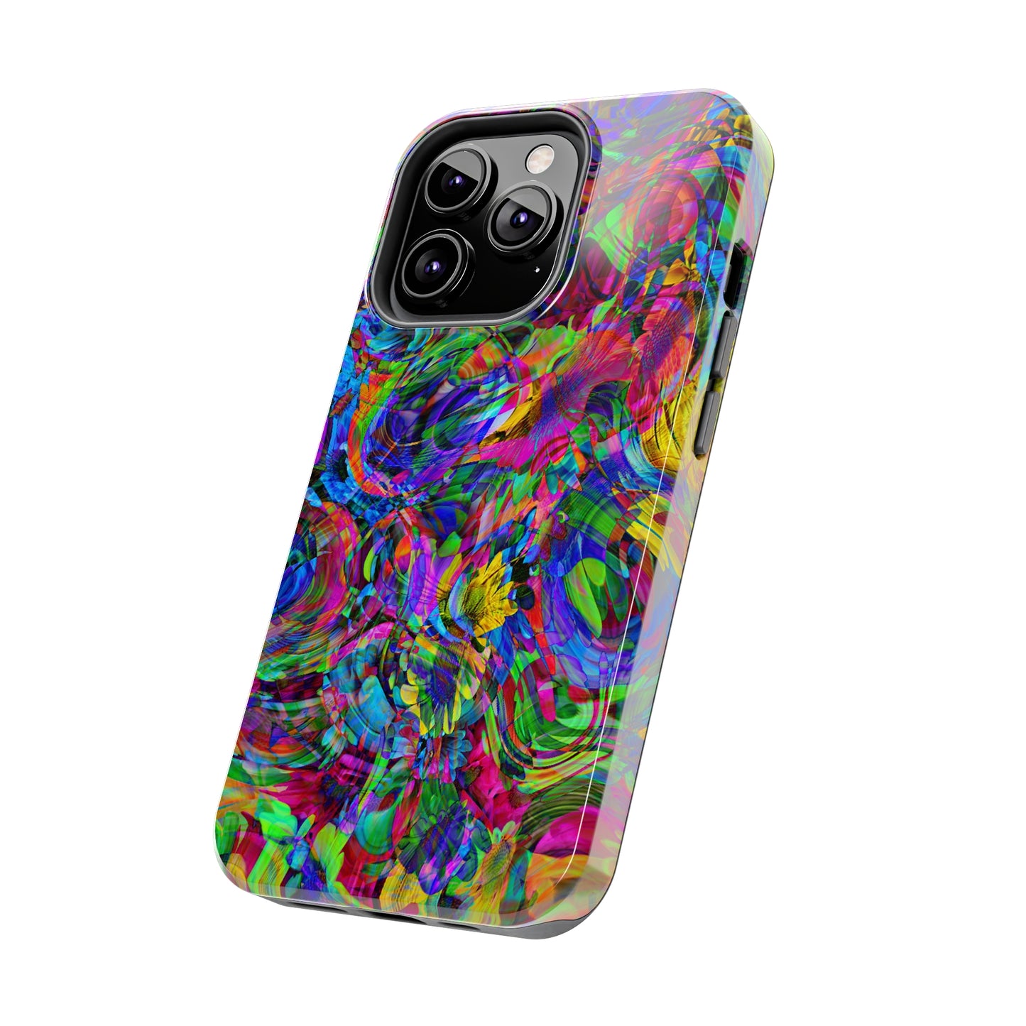 Rainbow Swirls Design Iphone Tough Phone Case