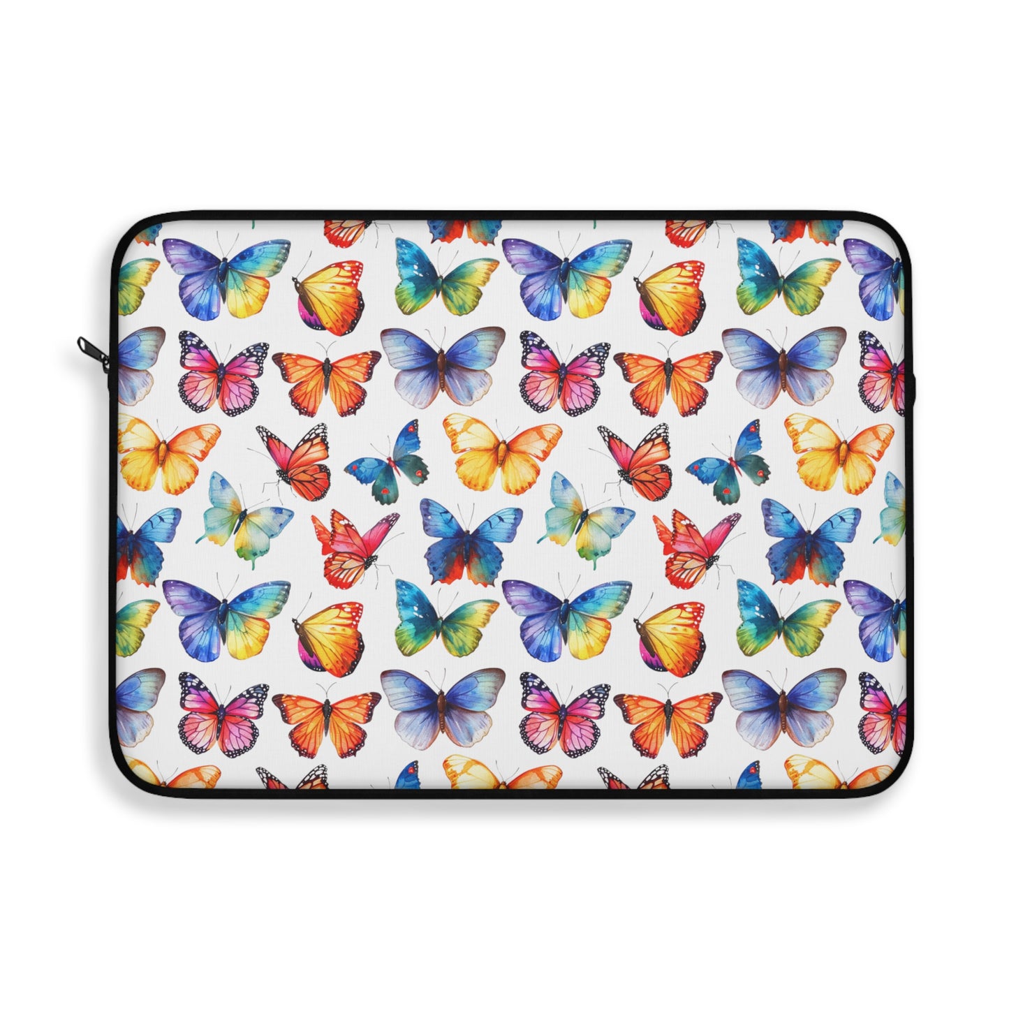 Rainbow Whirl: Butterflies in a Burst of Vibrant Colors Laptop or Ipad Protective Sleeve 3 Sizes Available