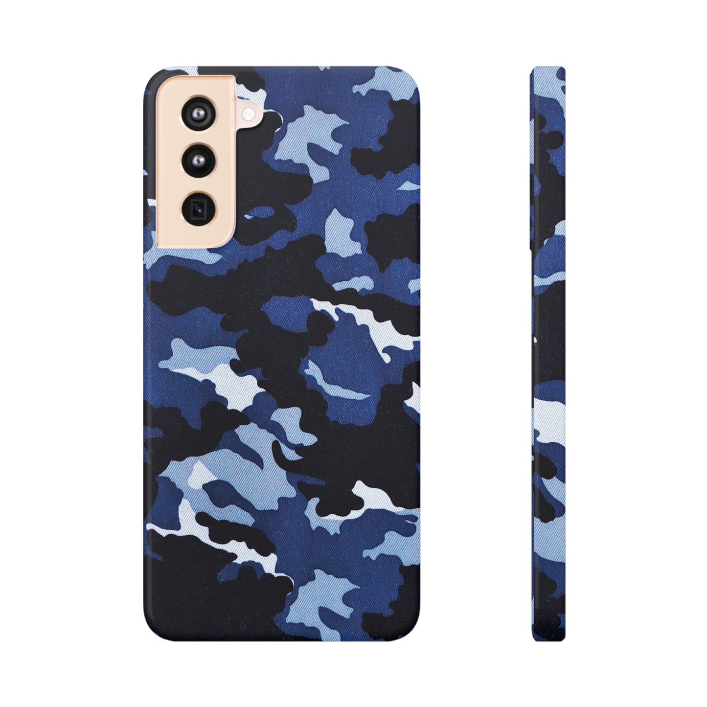 Deep Sea Concealment: Navy Blue Camouflage Samsung Slim Cases