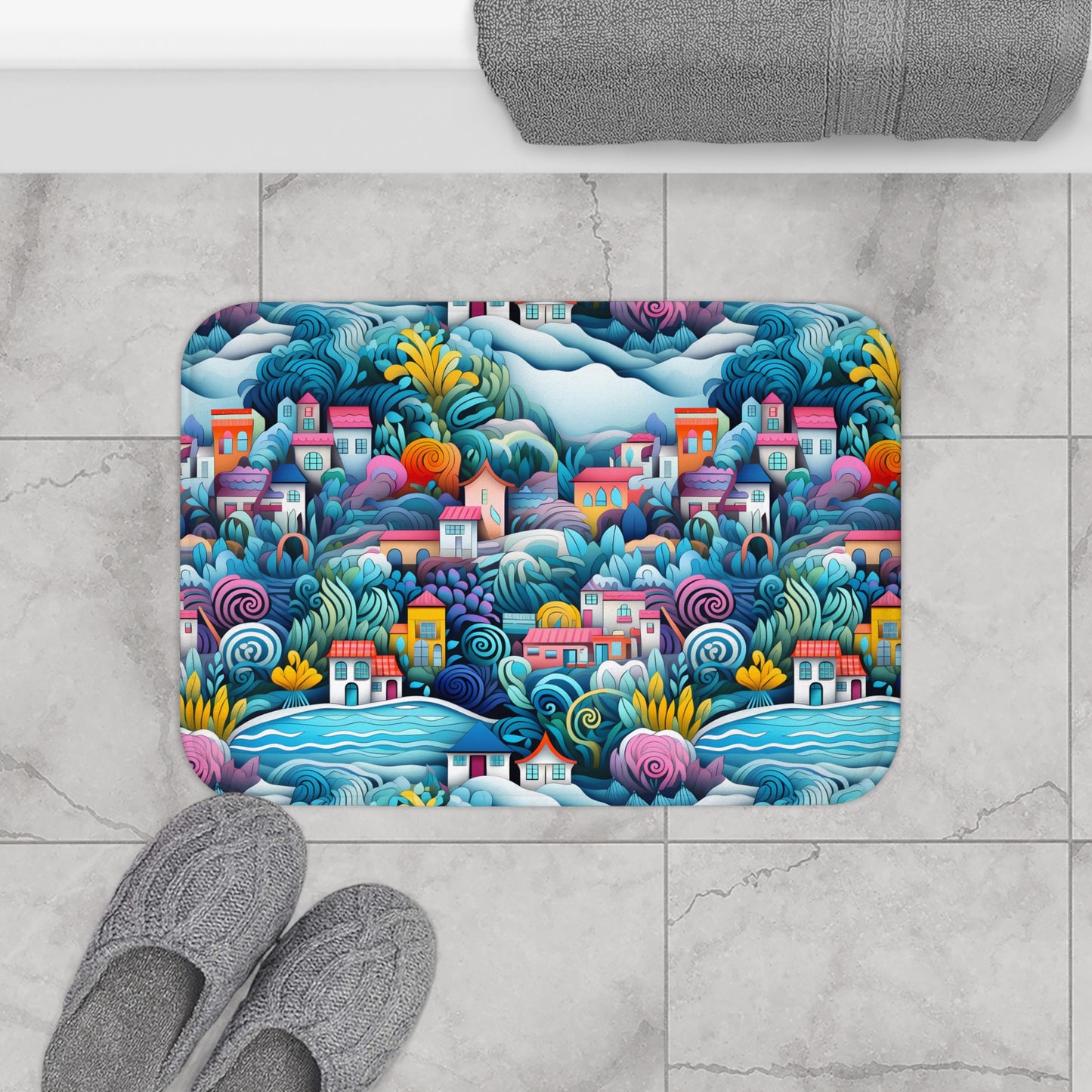 Coastal Charm Houses Inspired by South Carolina's Seaside - Bathroom Non-Slip Mat 2 Sizes