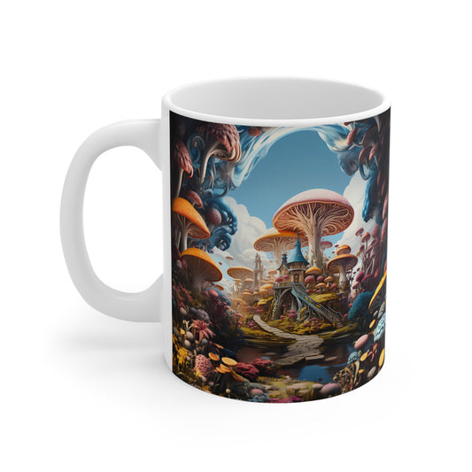 Fantasy Mushroom Paradise House 11oz Coffee Mug