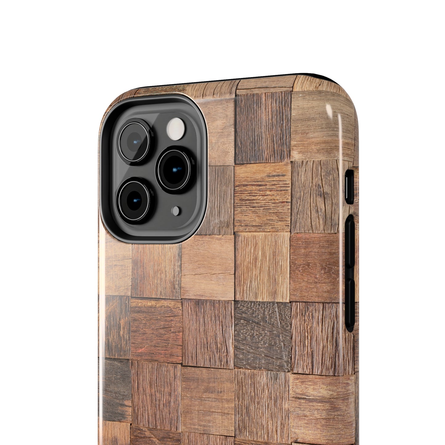 Organic Elegance Natural Woven Wood Design Design Iphone Tough Phone Case