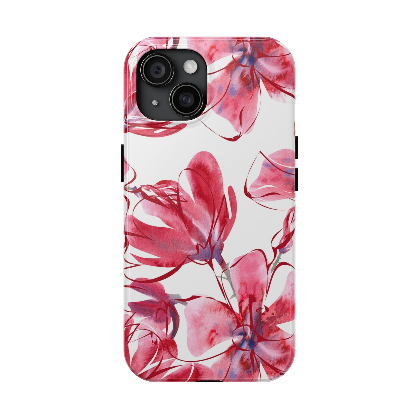 Large Pink Flower Iphone Tough Phone Case