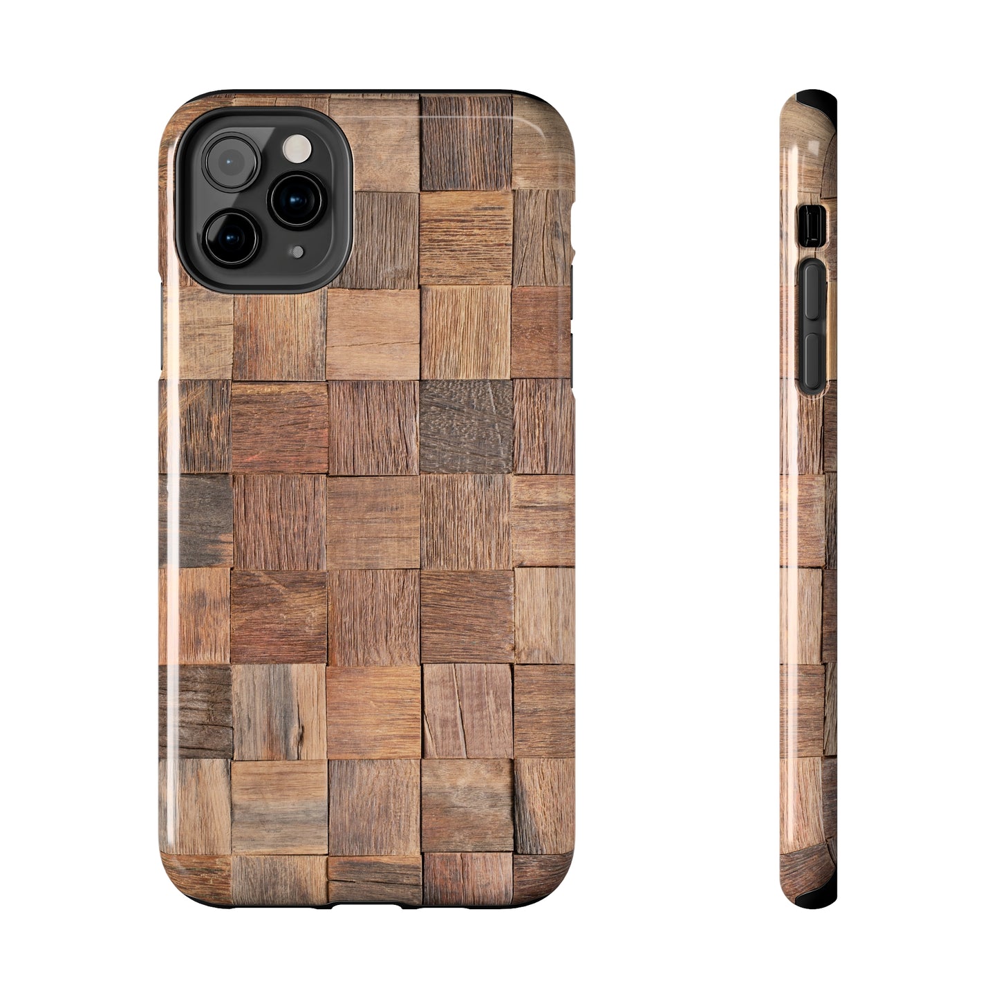 Organic Elegance Natural Woven Wood Design Design Iphone Tough Phone Case