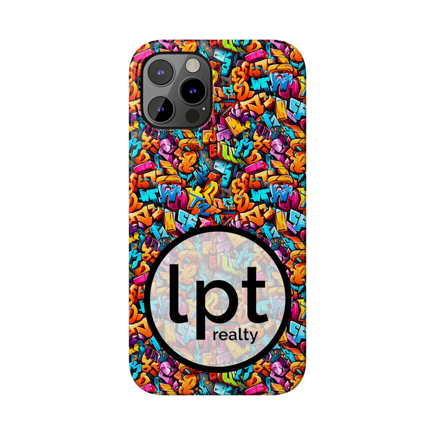 LPT Realty Logo -  3D Street Art Graffiti Design Iphone 15-12 Slim Phone Case