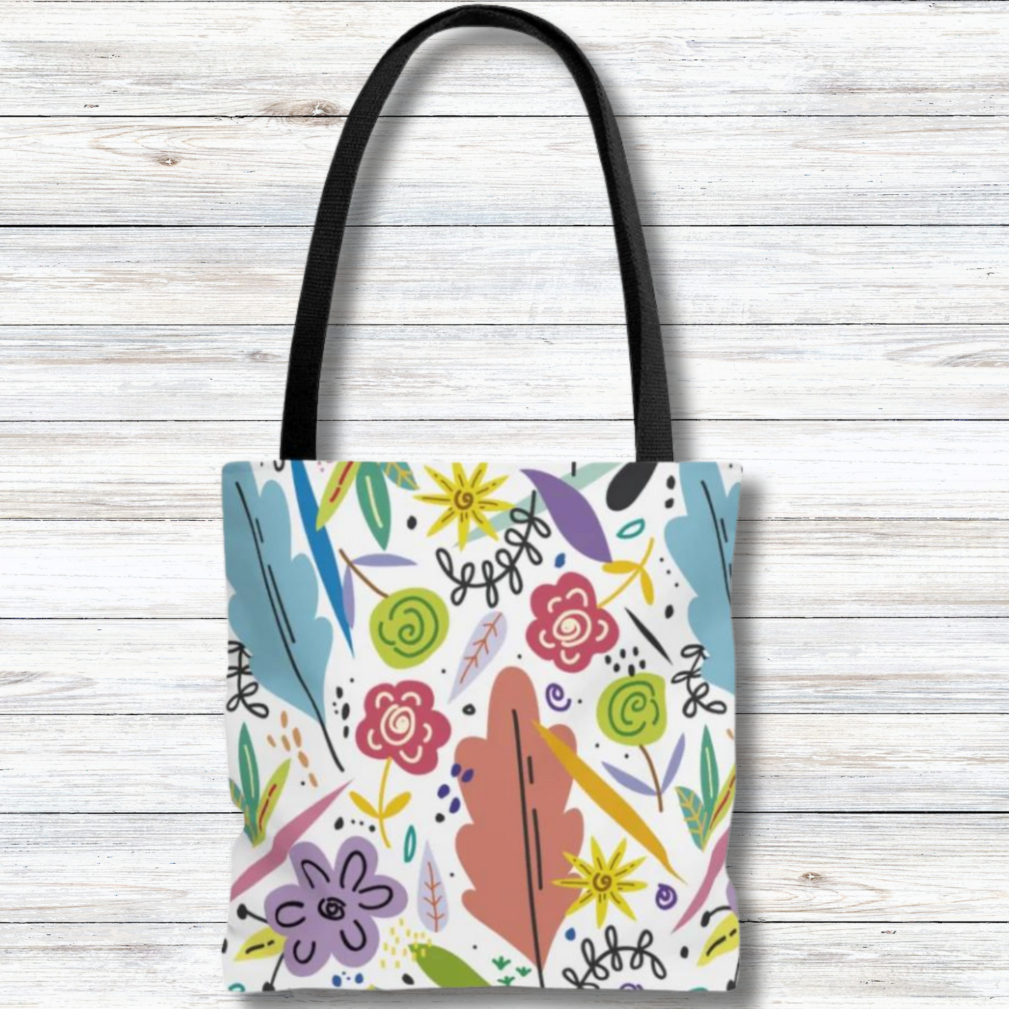 Spring Floral Design - Canvas Tote 3 Sizes