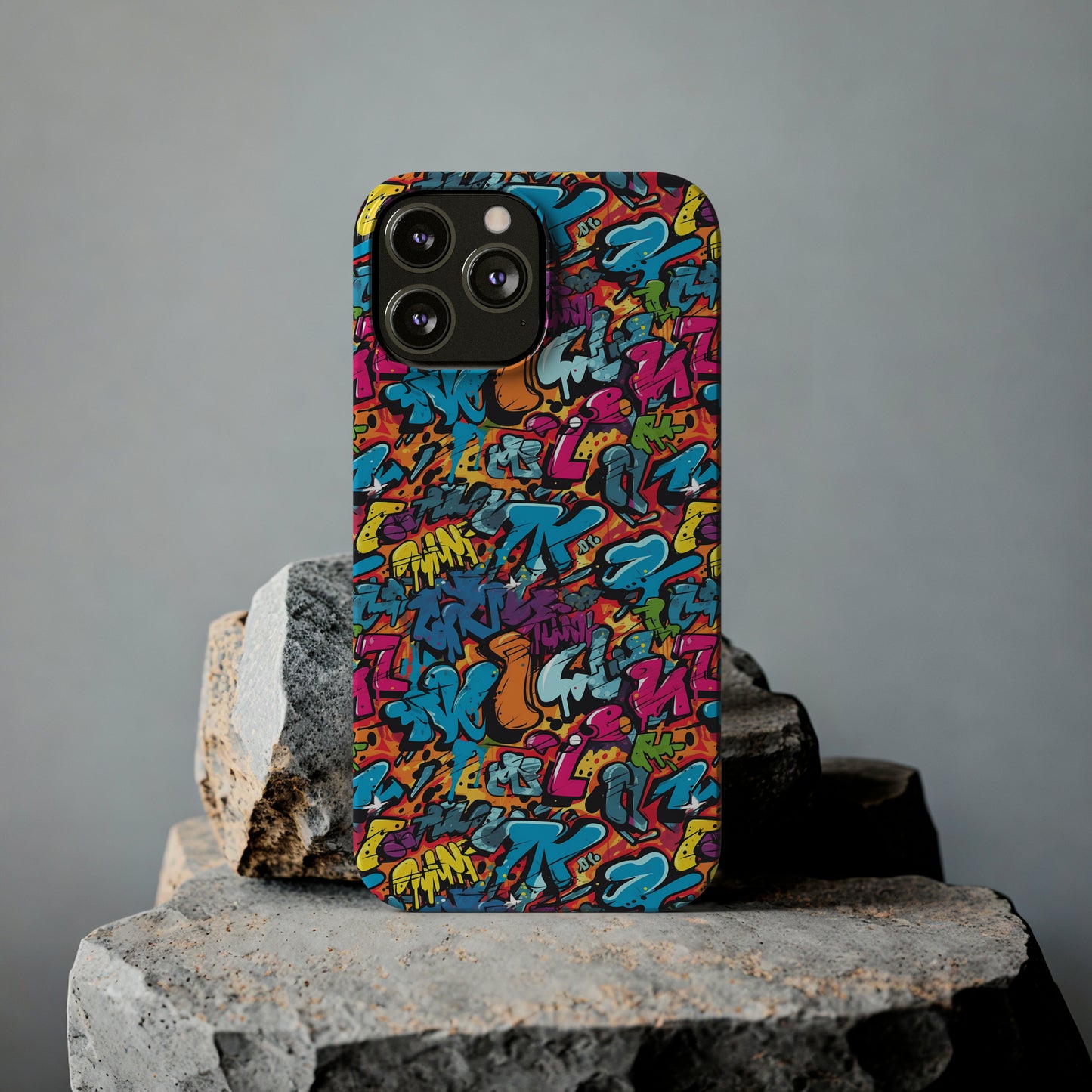 3D Street Art Graffiti Design Iphone 15-12 Slim Phone Case