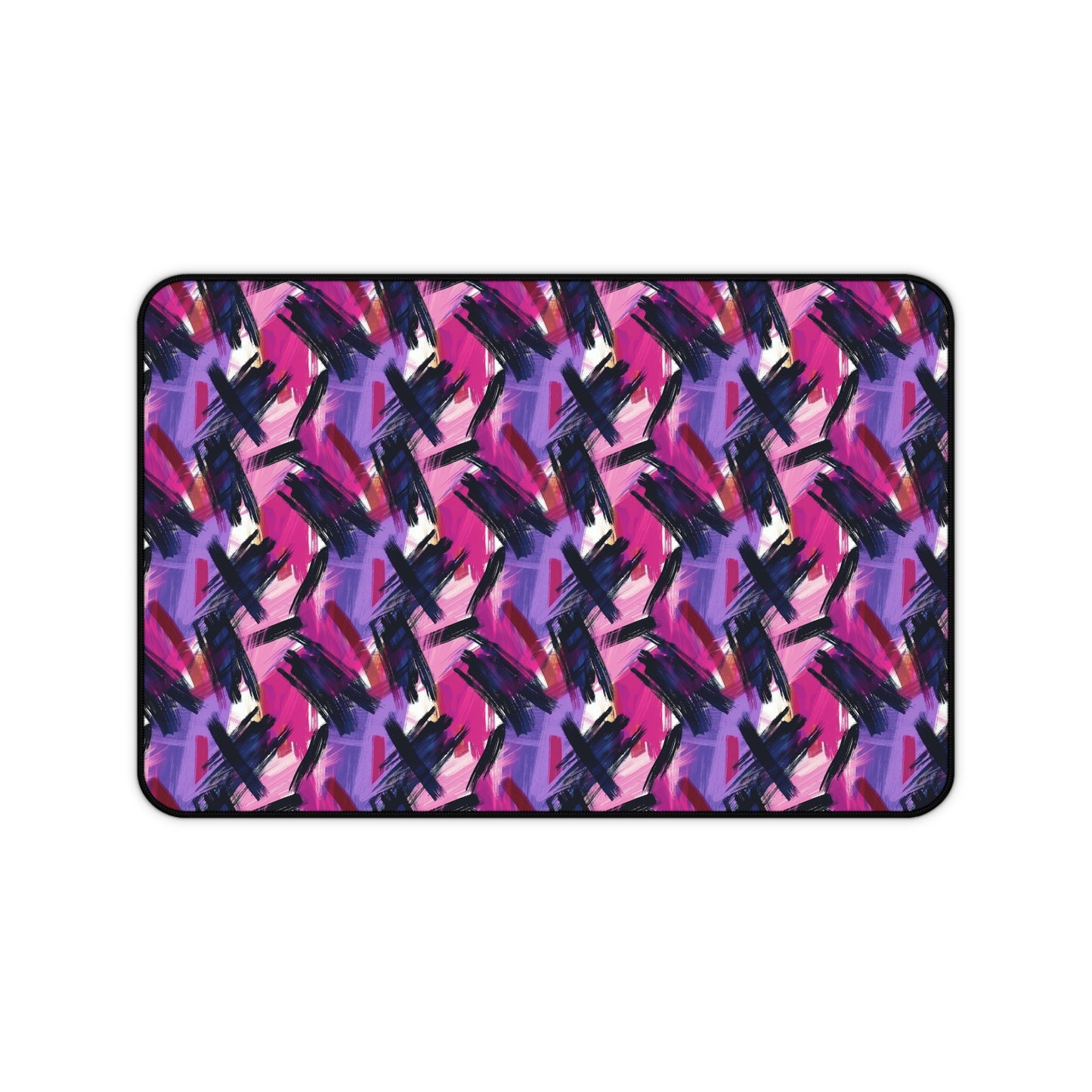 Vibrant Rebellion Brush Strokes in Hot Pink and Cool Purple on a Moody, Dark Background Extended Gaming Mouse Pad  Desk Mat  - 3 Sizes