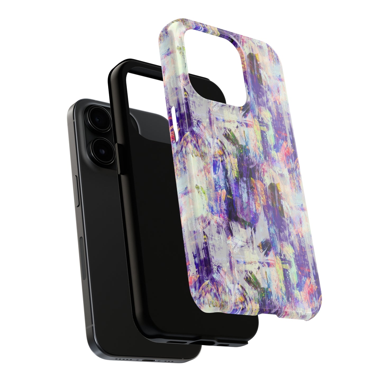 Purple Spring Painted Abstract Iphone Tough Phone Case