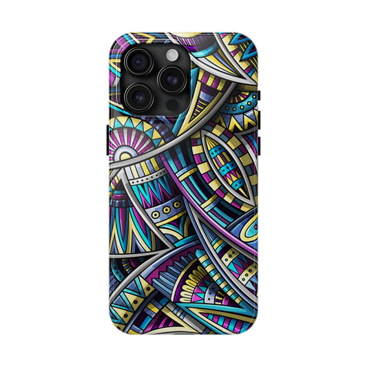 Tribal Colorful Abstract Design Iphone Tough Phone Case