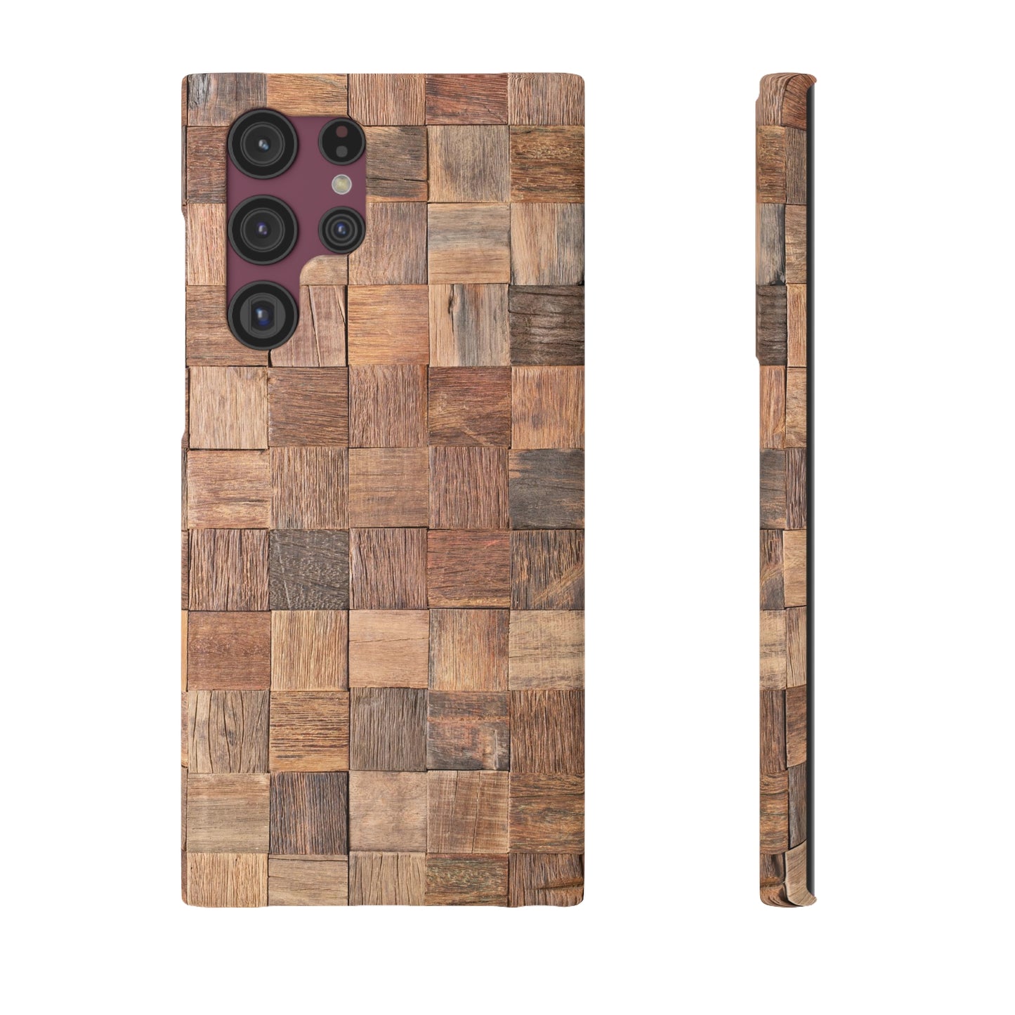 Organic Elegance Natural Woven Wood Design Design Samsung Slim Cases