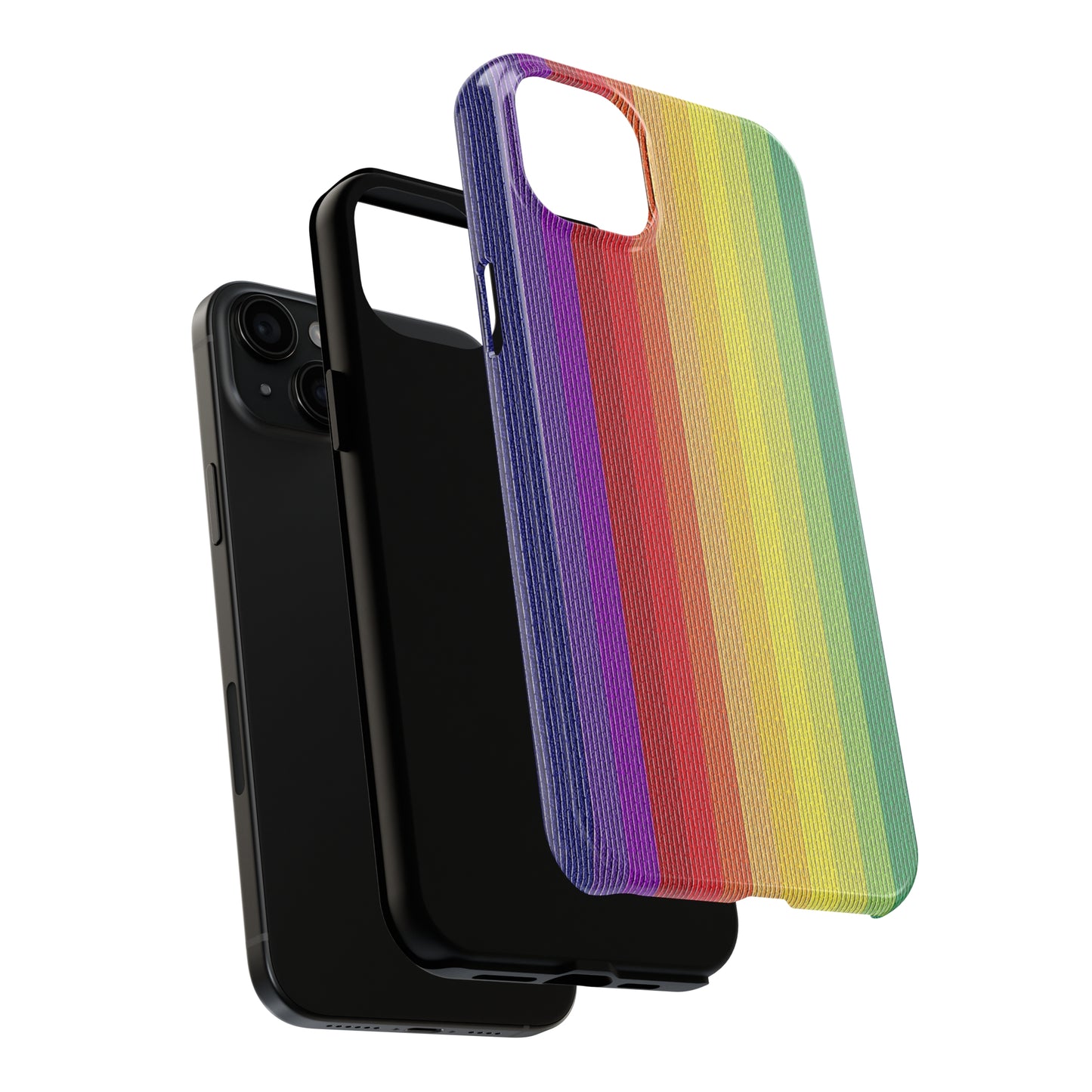 Rainbow Stripe Design Iphone Tough Phone Case