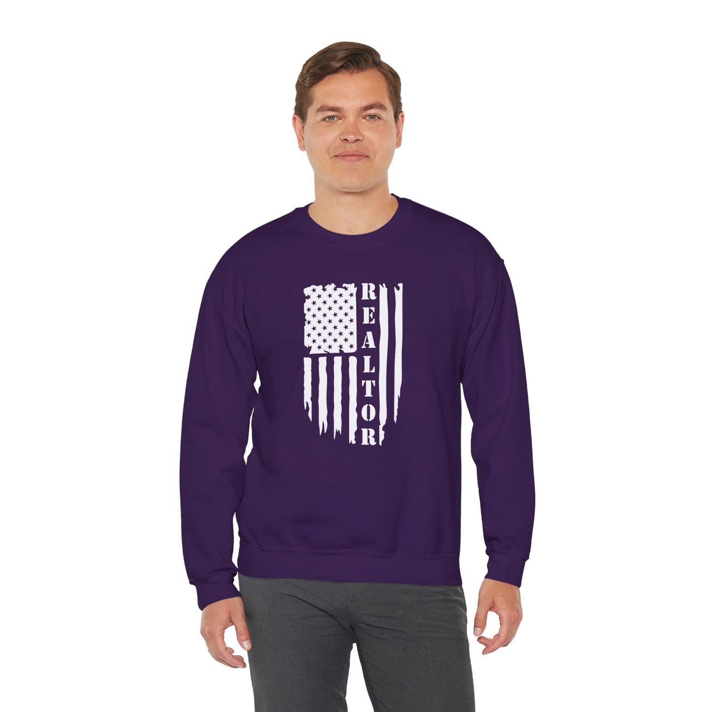 American Flag & Realtor  - Crewneck Sweatshirt Unisex S-5XL