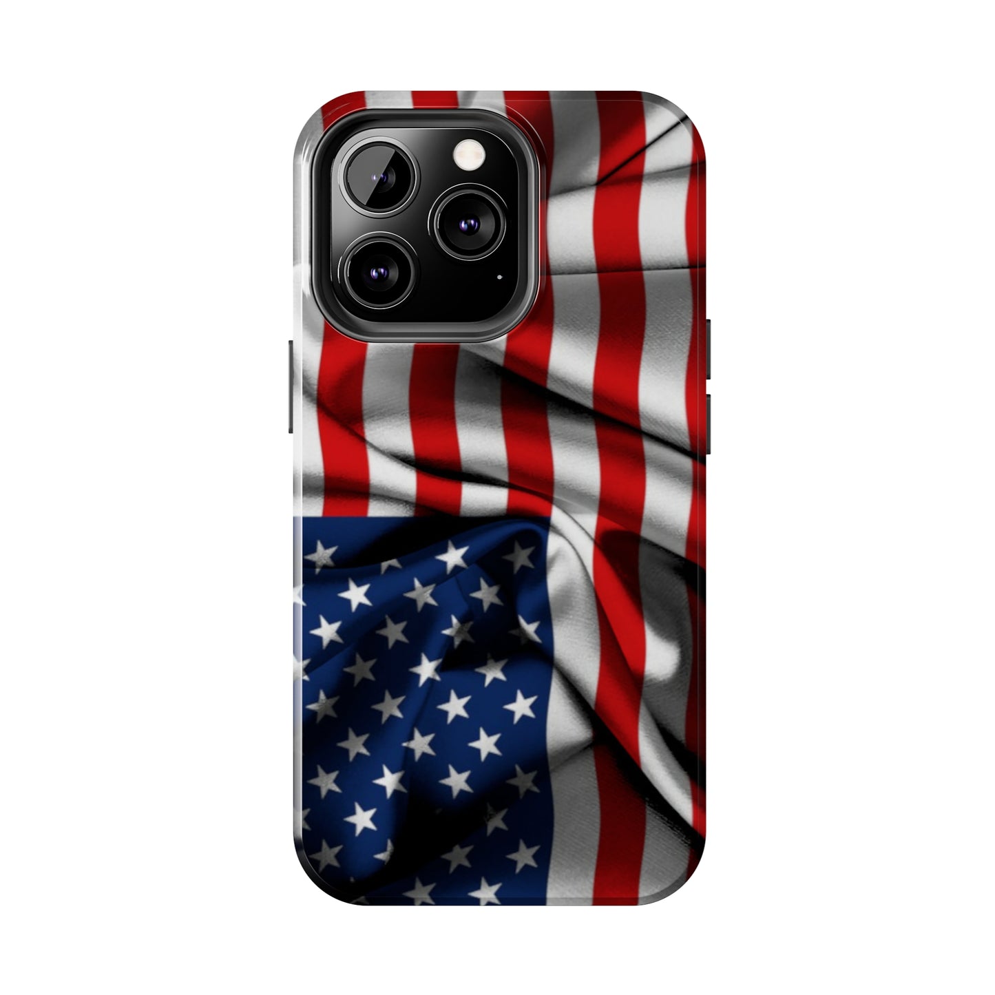 Proudly Unfurling: The American Flag Waves in Patriotic Splendor Iphone Tough Phone Case