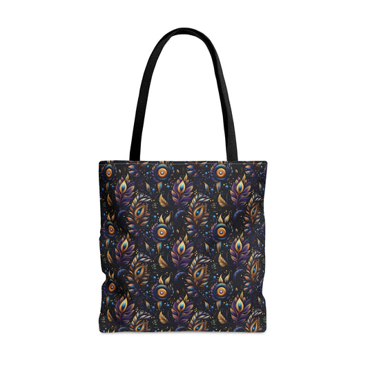 Mystical Enchanted Leaves and Celestial Stars - Canvas Tote 3 Sizes