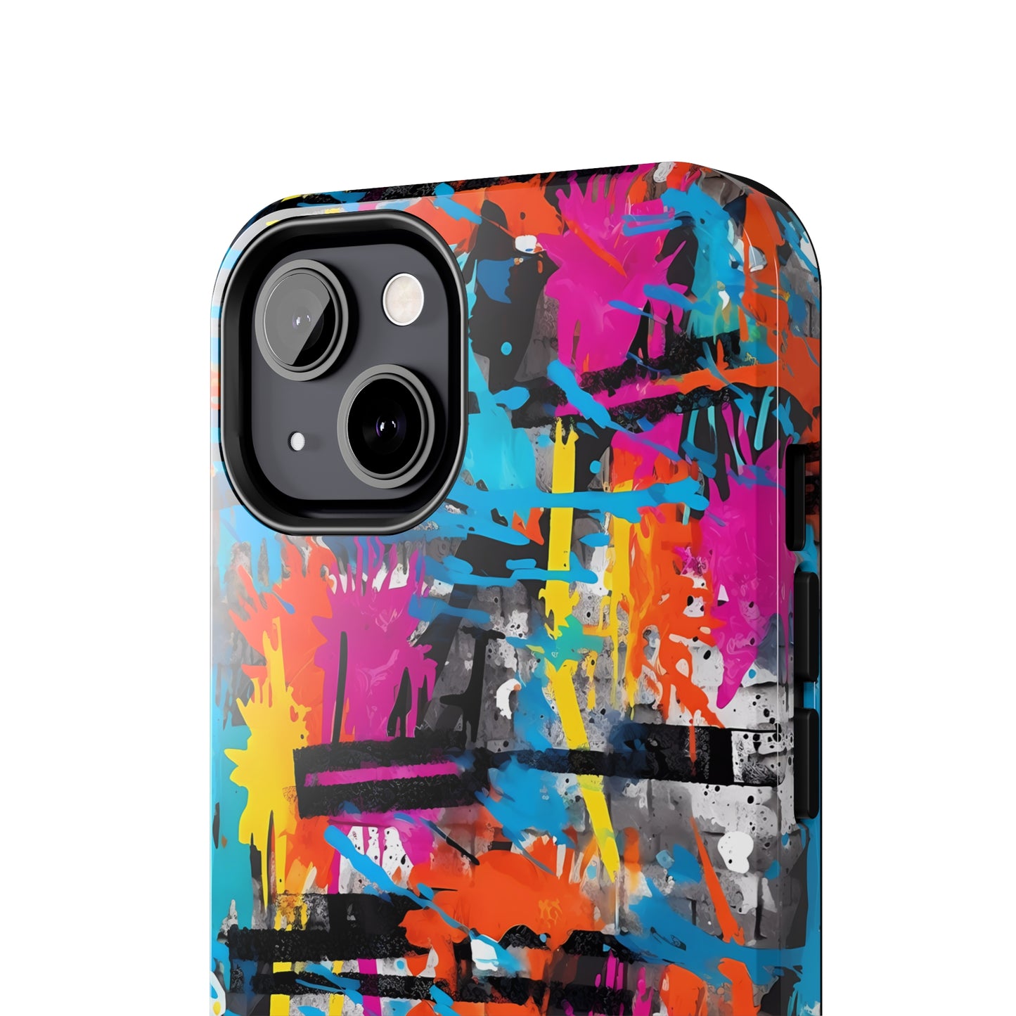 Rainbow Color Abstract Graffiti Design Iphone Tough Phone Case