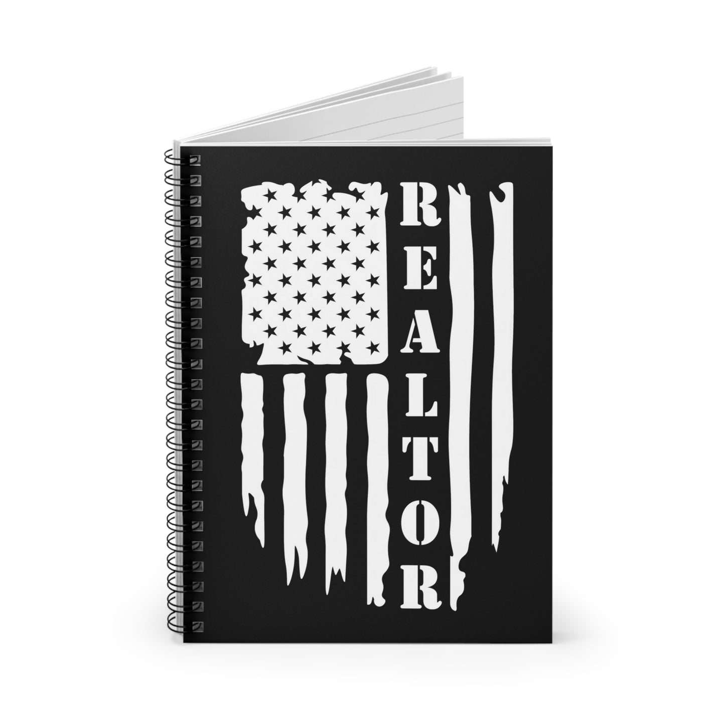 American Flag & Realtor  - Spiral Notebook Ruled Line 6"x8"