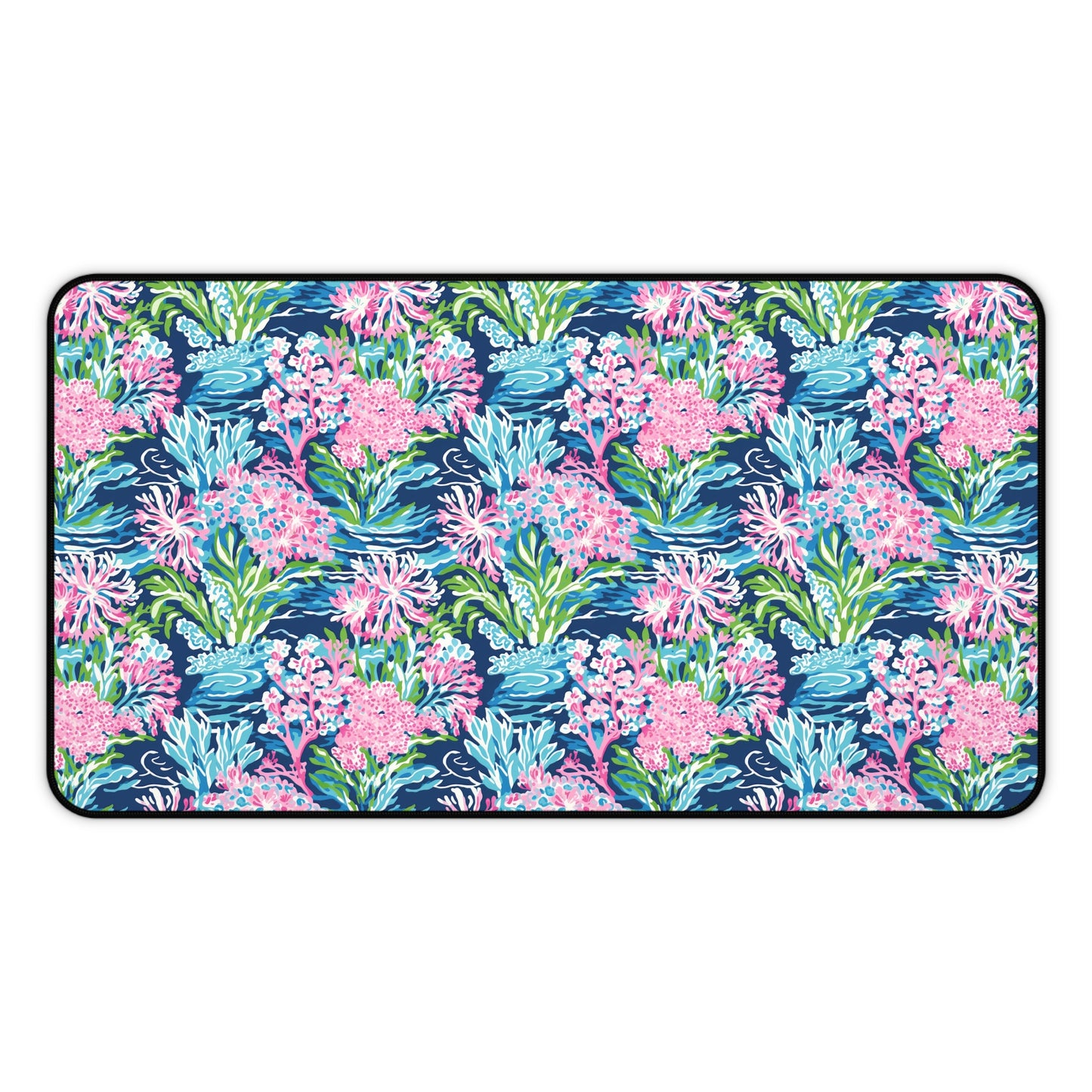 Blush Blossoms: Watercolor Water Garden Adorned with Pink Flowers Desk Mat Extended Gaming Mouse Pad - 3 Sizes