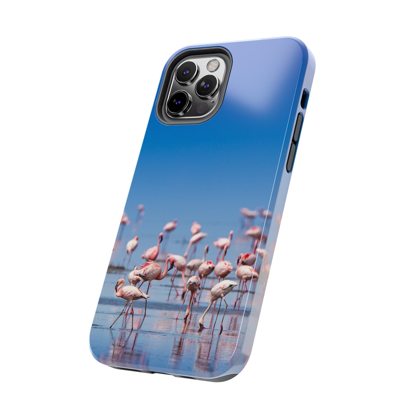 Flamingos on the Beach Iphone Tough Phone Case