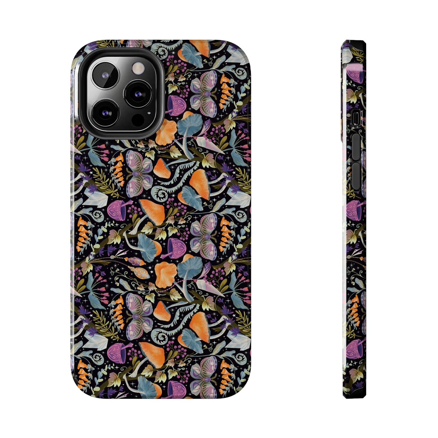 Whimsical Witches' Haven Mystical Garden of Mushrooms and Butterflies Iphone Tough Phone Case