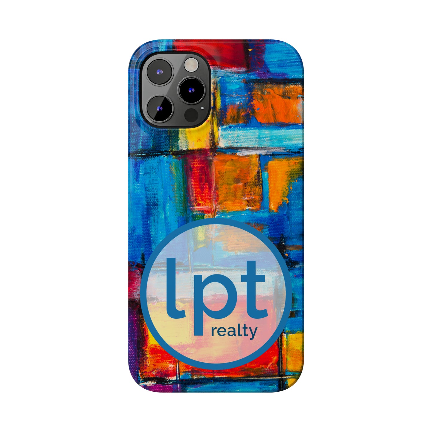 LPT Realty Logo -  Rainbow Abstract Painting Iphone 15-12 Slim Phone Case