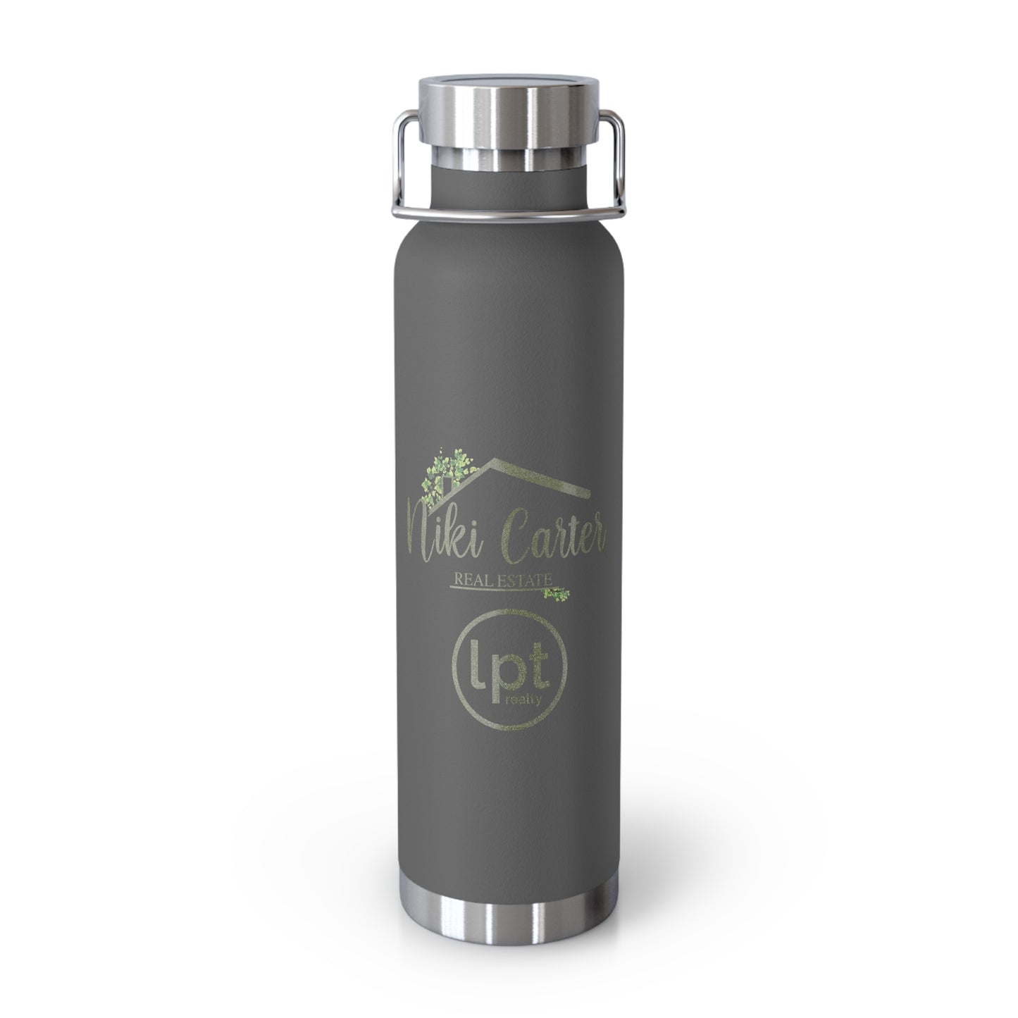 Niki Carter Olive Logo & LPT  - 22 oz Copper Vacuum Insulated Bottle Multiple Colors