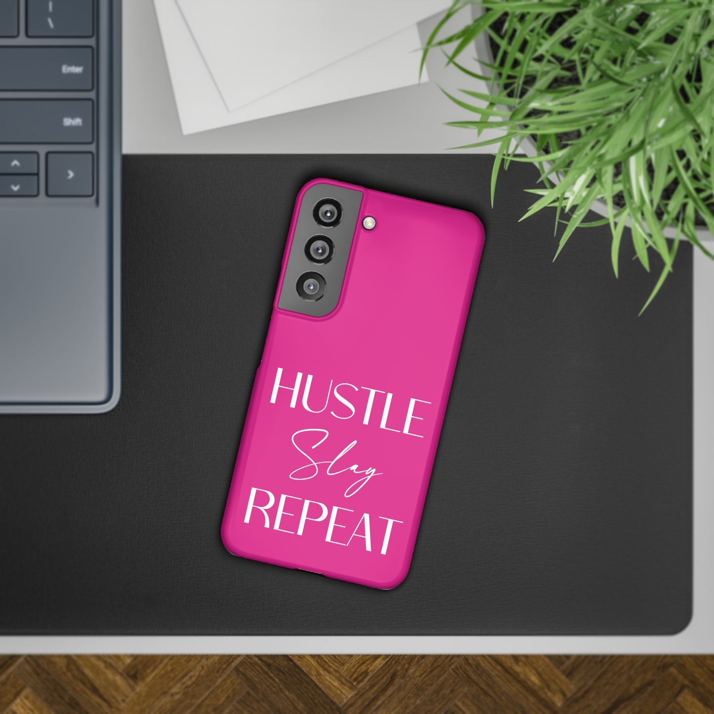 Hustle Slay Repeat - Hot Pink Samsung Slim Cases