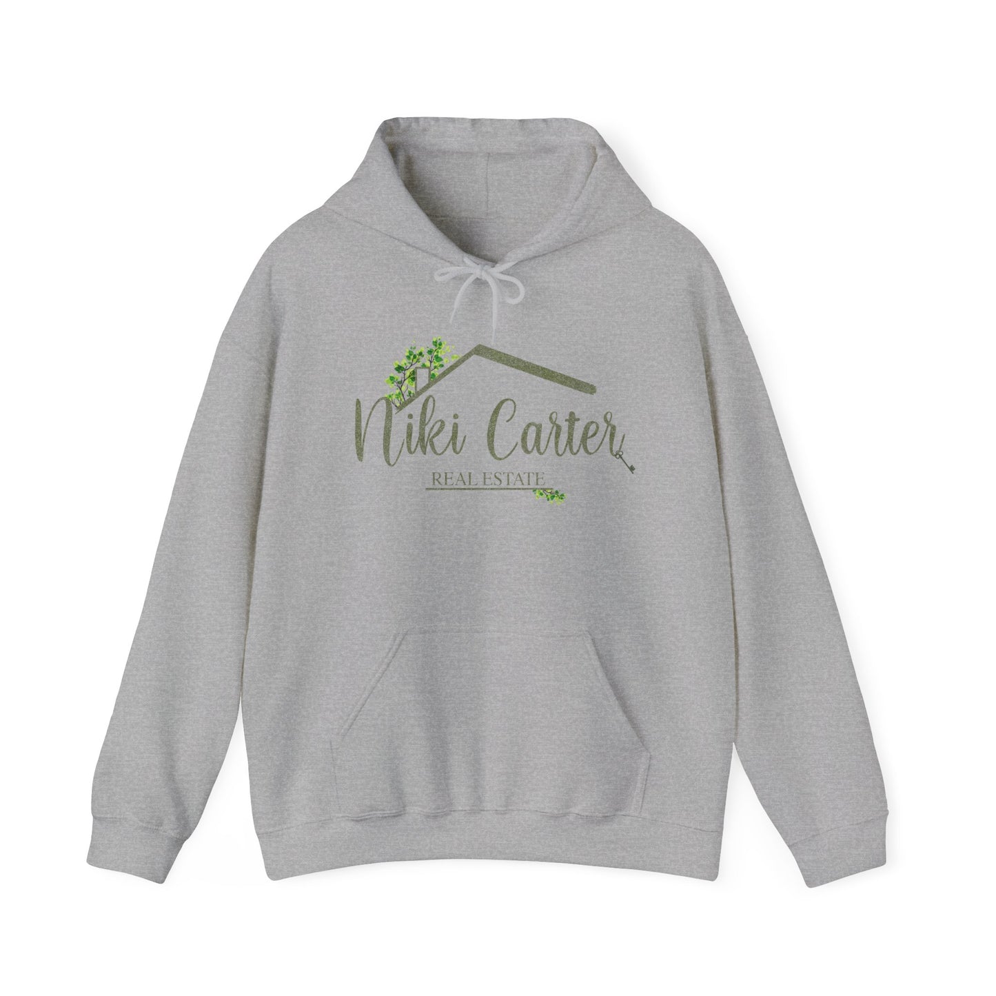 Niki Carter Olive Sparkle Logo, LPT on Back  - Hooded Sweatshirt S-5XL