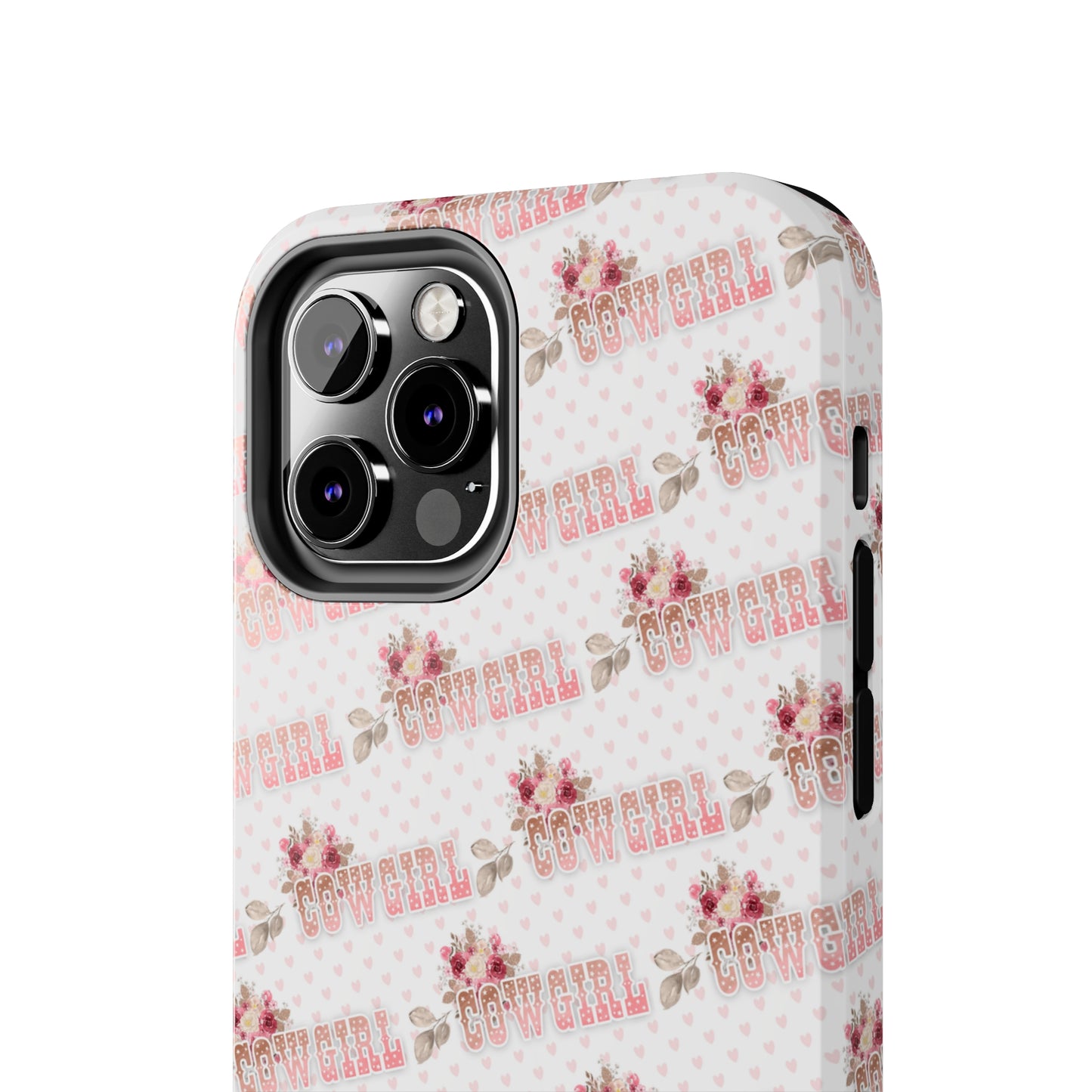 Pink Cowgirl and Flowers Iphone Tough Phone Case